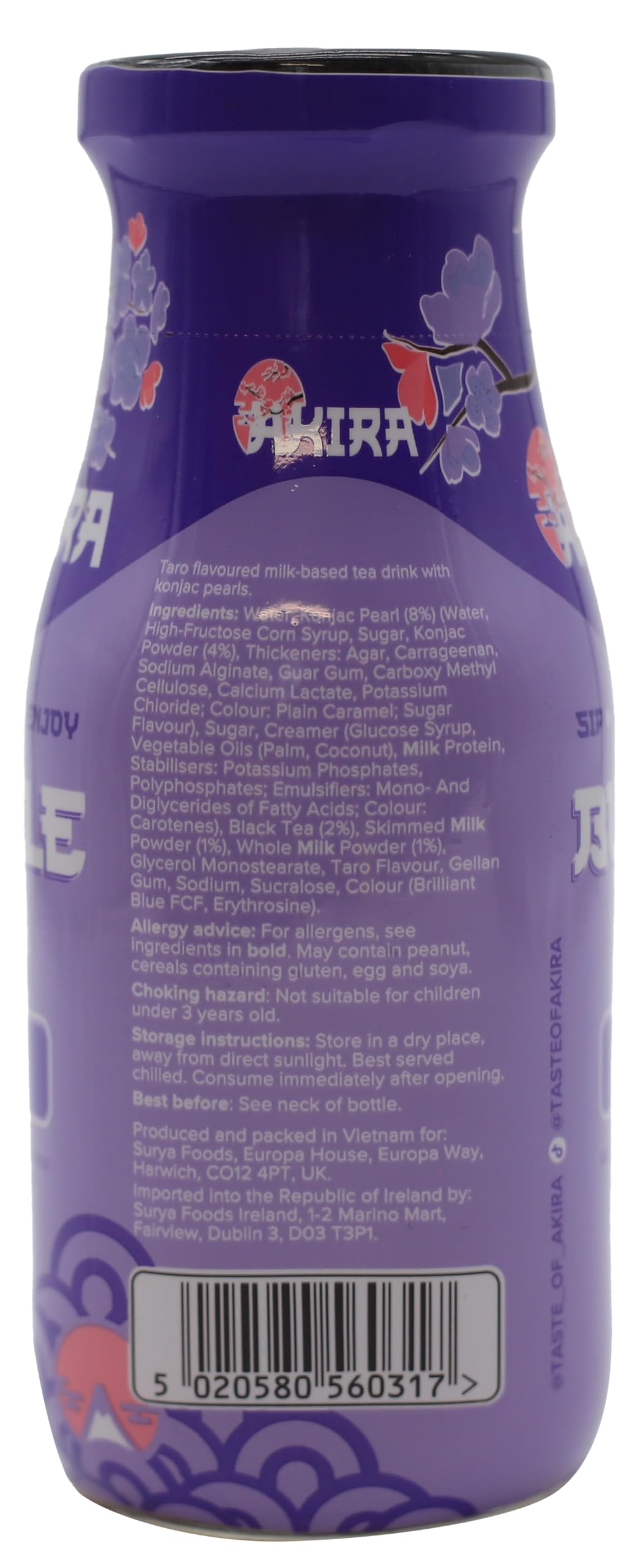 Akira - Taro Bubble Tea Ready-to-Drink Can, 290ml 3