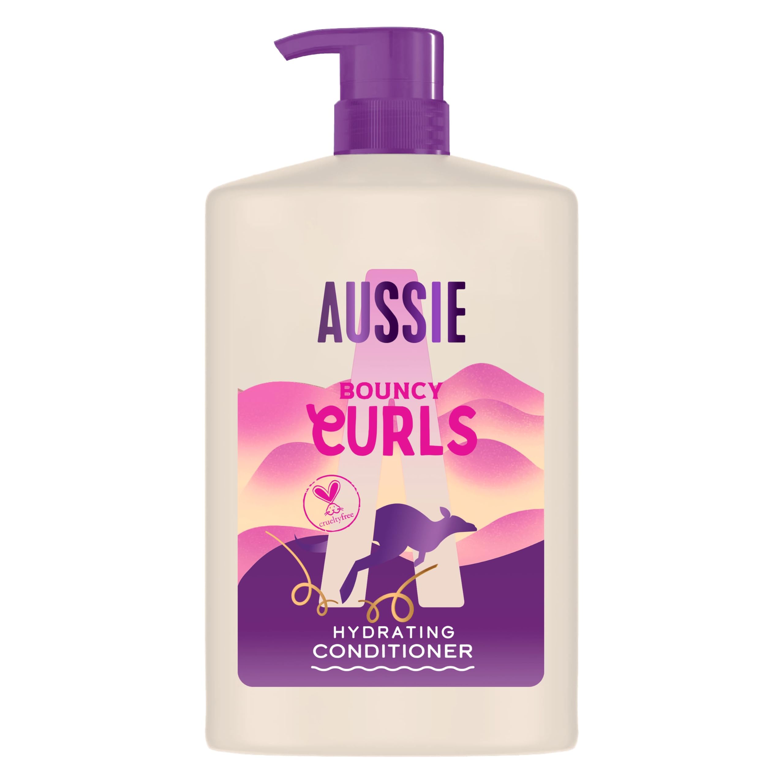 Aussie Bouncy Curls Hydrating Conditioner (1L) - Lightweight Moisture for Curly & Wavy Hair