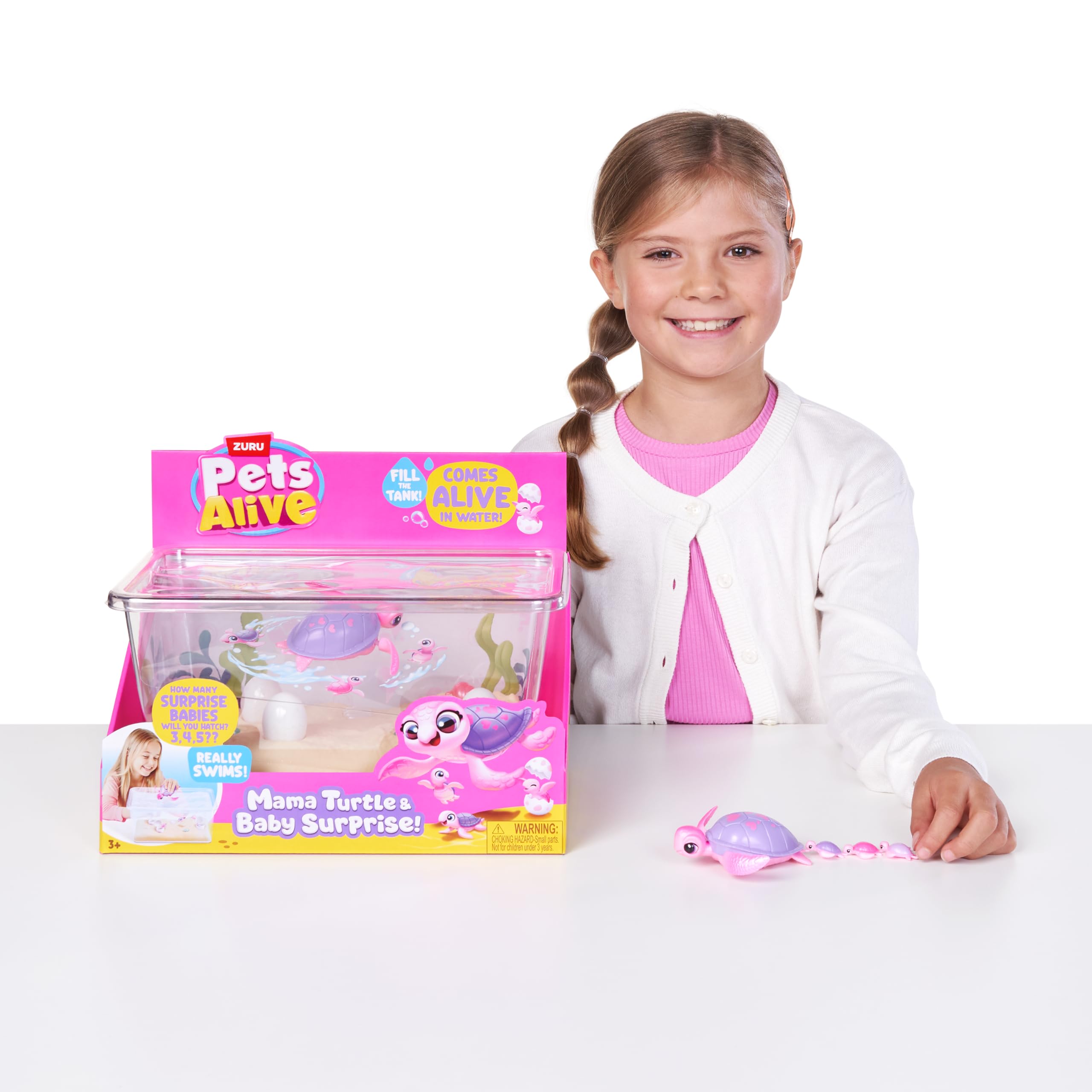 Pets Alive Mama Turtle Surprise by ZURU - Robot Pet Turtle with Swimming & Walking Action, 3+ Years 8