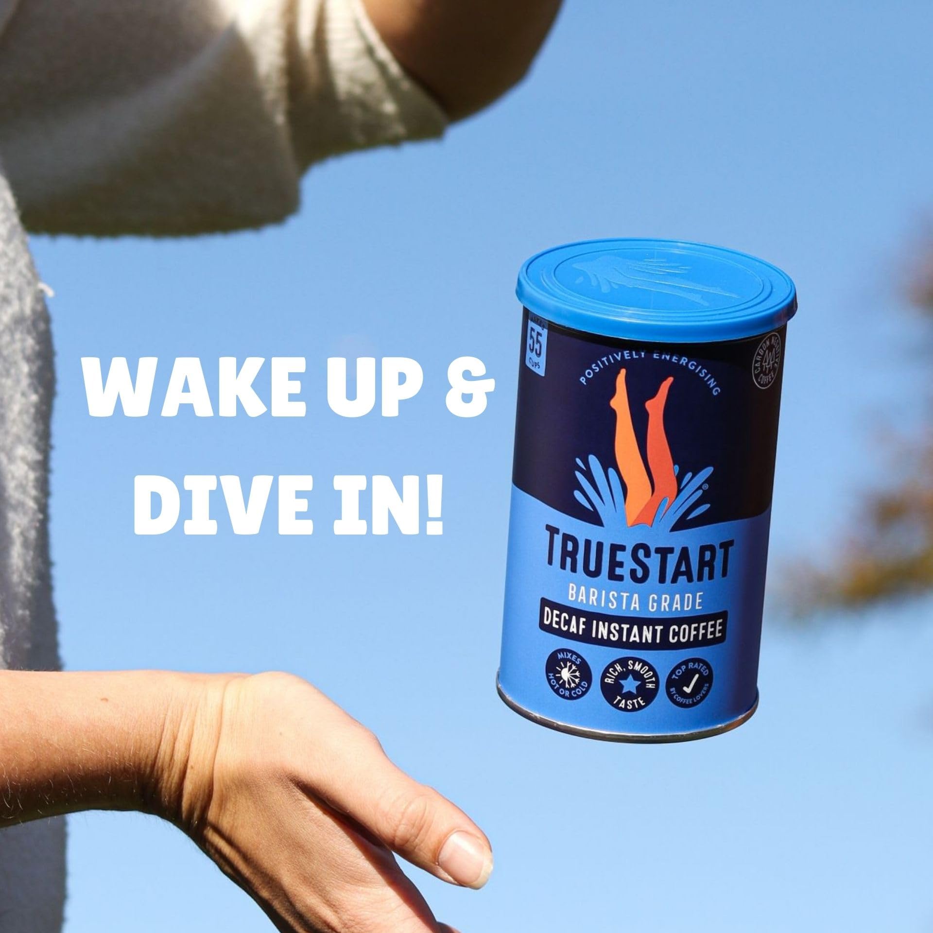 TRUESTART Barista Grade Decaf Instant Coffee - Smooth Medium Roast | 100% Brazilian Arabica | 100g Tin (Pack of 6) 5