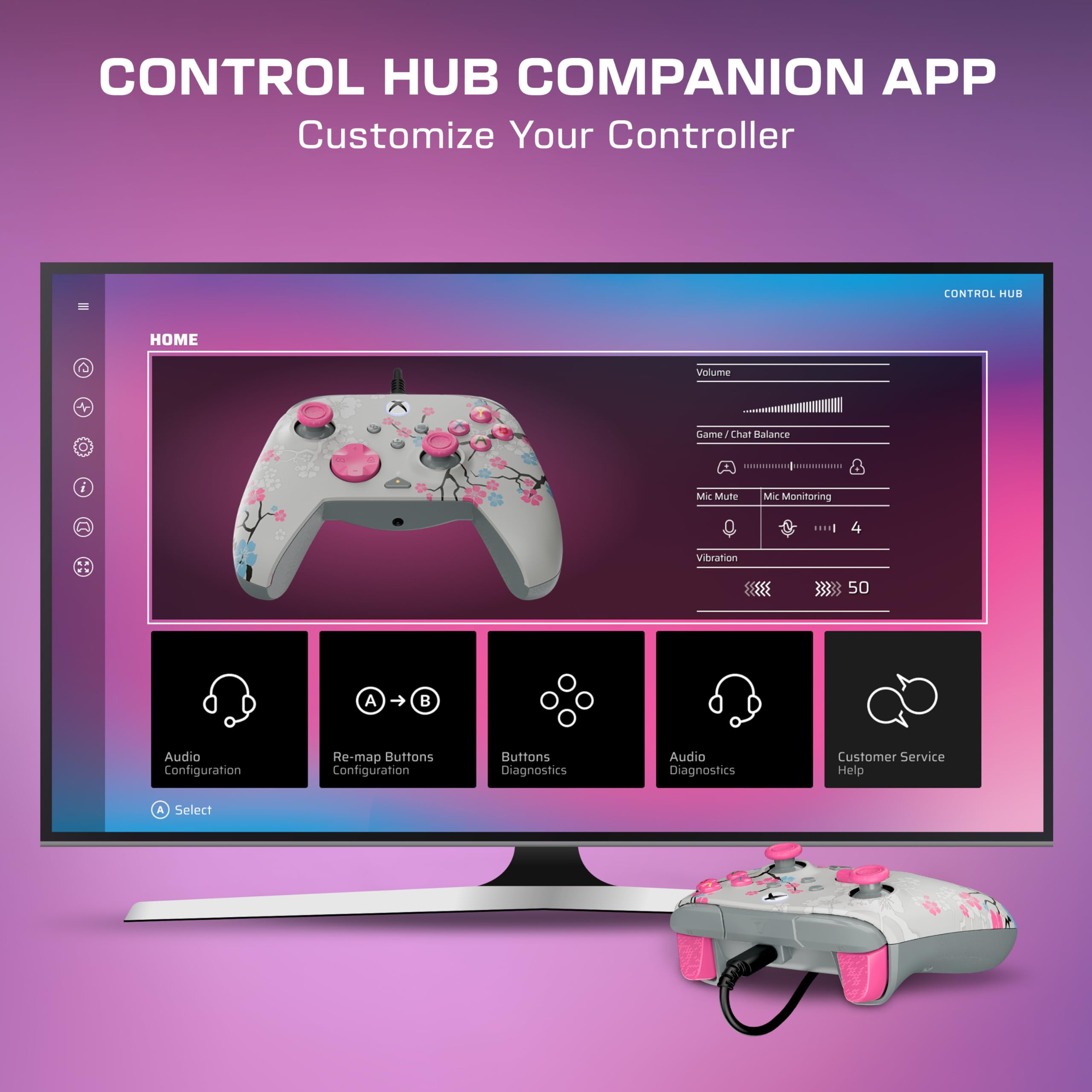Turtle Beach Rematch Advanced Cherry Blossom Wired Gaming Controller for Xbox and PC 3