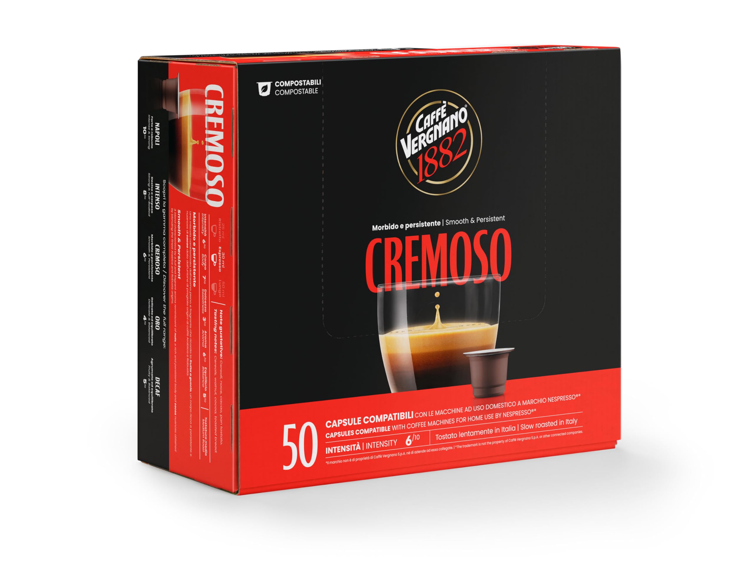 Caffè Vergnano 1882 Èspresso - Compostable Coffee Capsules for Nespresso® and Èspresso1882 TRÈ Machines (50 Capsules) 16