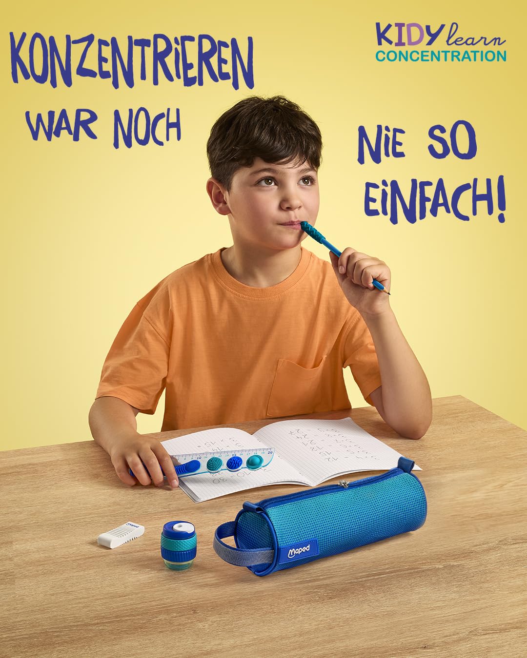 Maped Kidy Learn Concentration Erasers Pack of 2 - Textured Surface for Focus & Grip 6