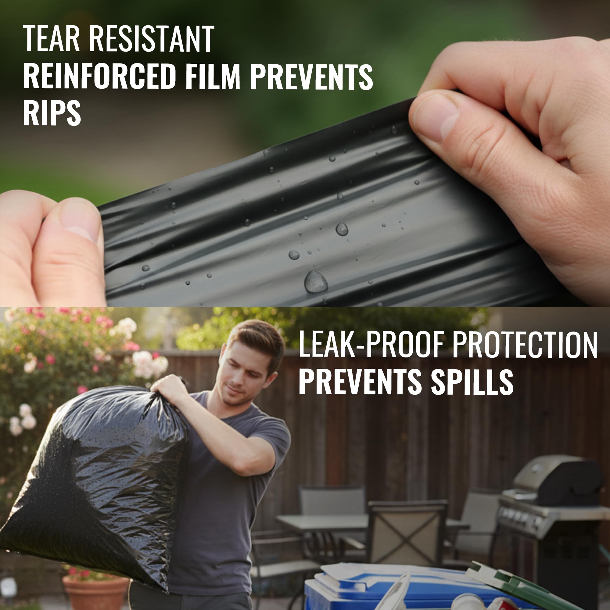 EcoBag 50 Pack Everyday Refuse Sacks - 100L Capacity | Heavy Duty & Leak Resistant 5