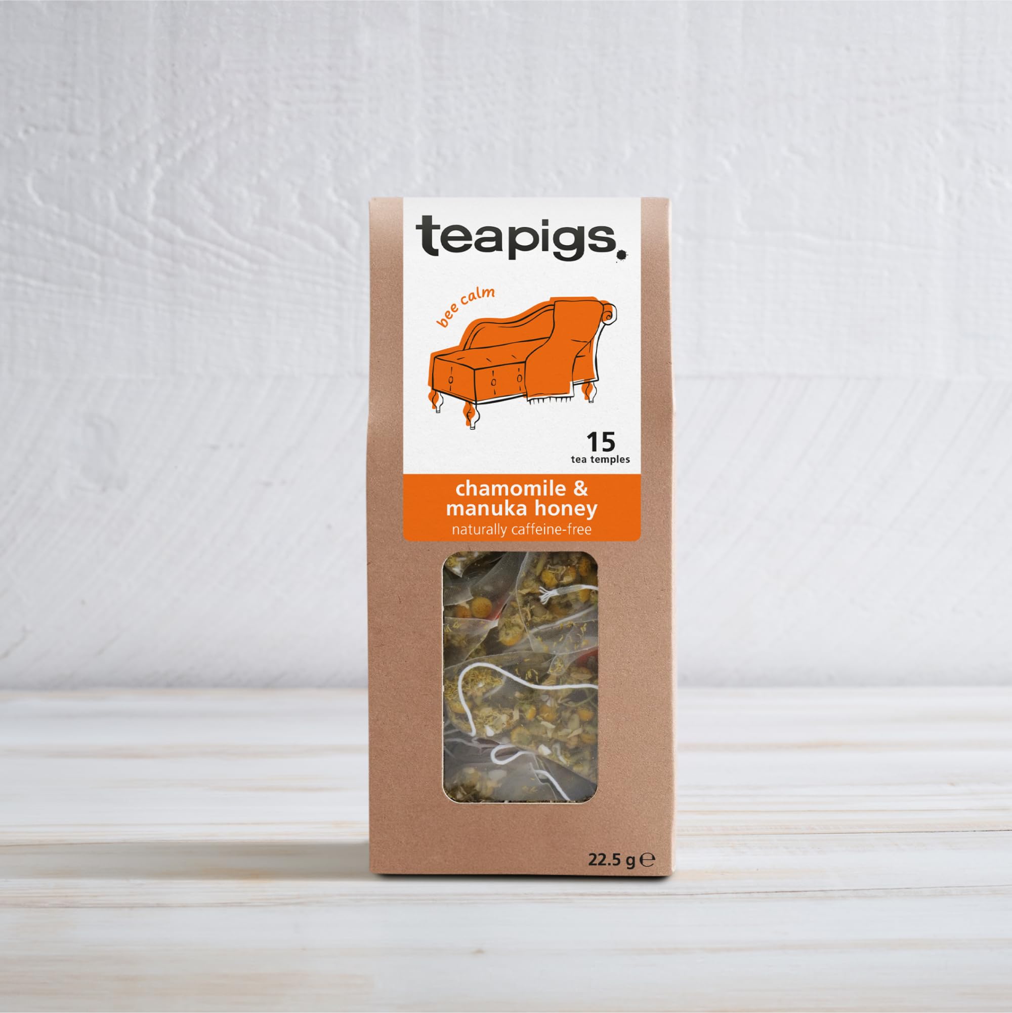 teapigs Chamomile & Manuka Honey Tea - Caffeine-Free Herbal Tea Bags