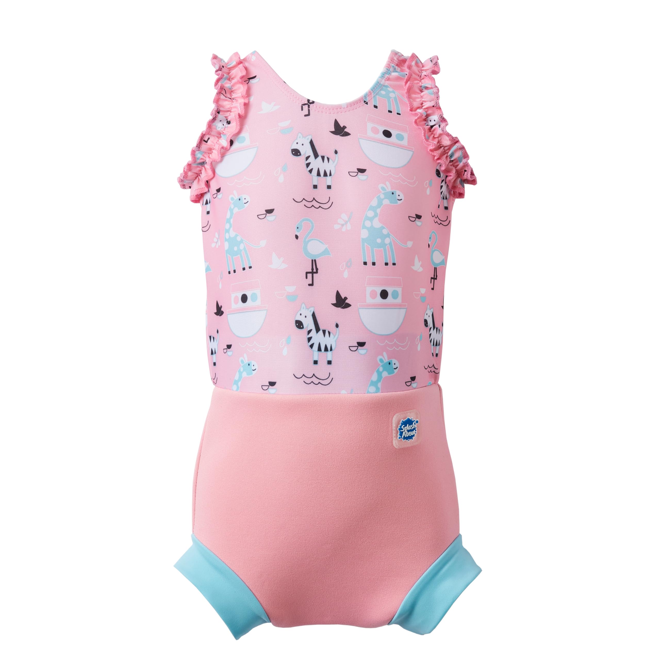 Splash About Happy Nappy Costume - Reusable Swim Nappy, UPF50+, Nina's Ark | 6-14 Months 1