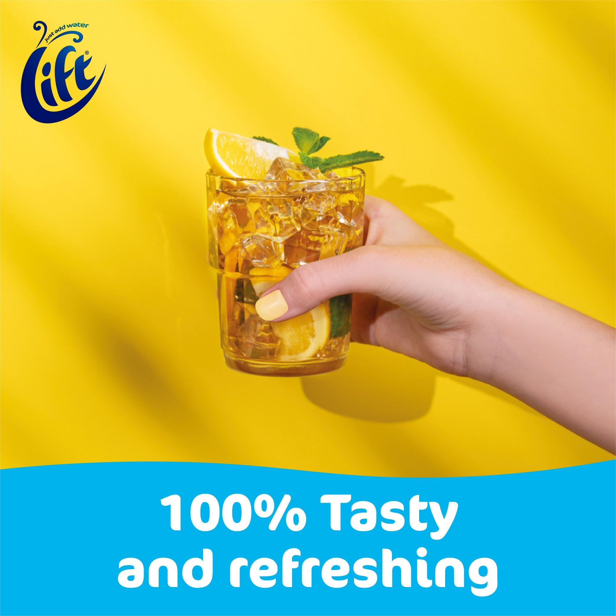 Lift Instant Lemon Flavour Tea Reduced Sweetness | 6 x 165g Jars | Hot or Iced Tea | Rainforest Alliance Certified 5