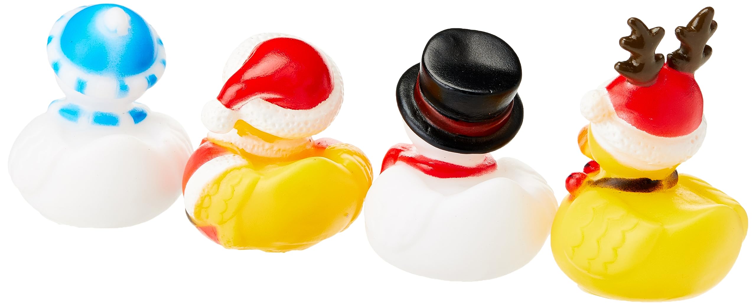 Baker Ross Funky Christmas Ducks - Pack of 4, Festive Bath Toys & Party Bag Fillers 4