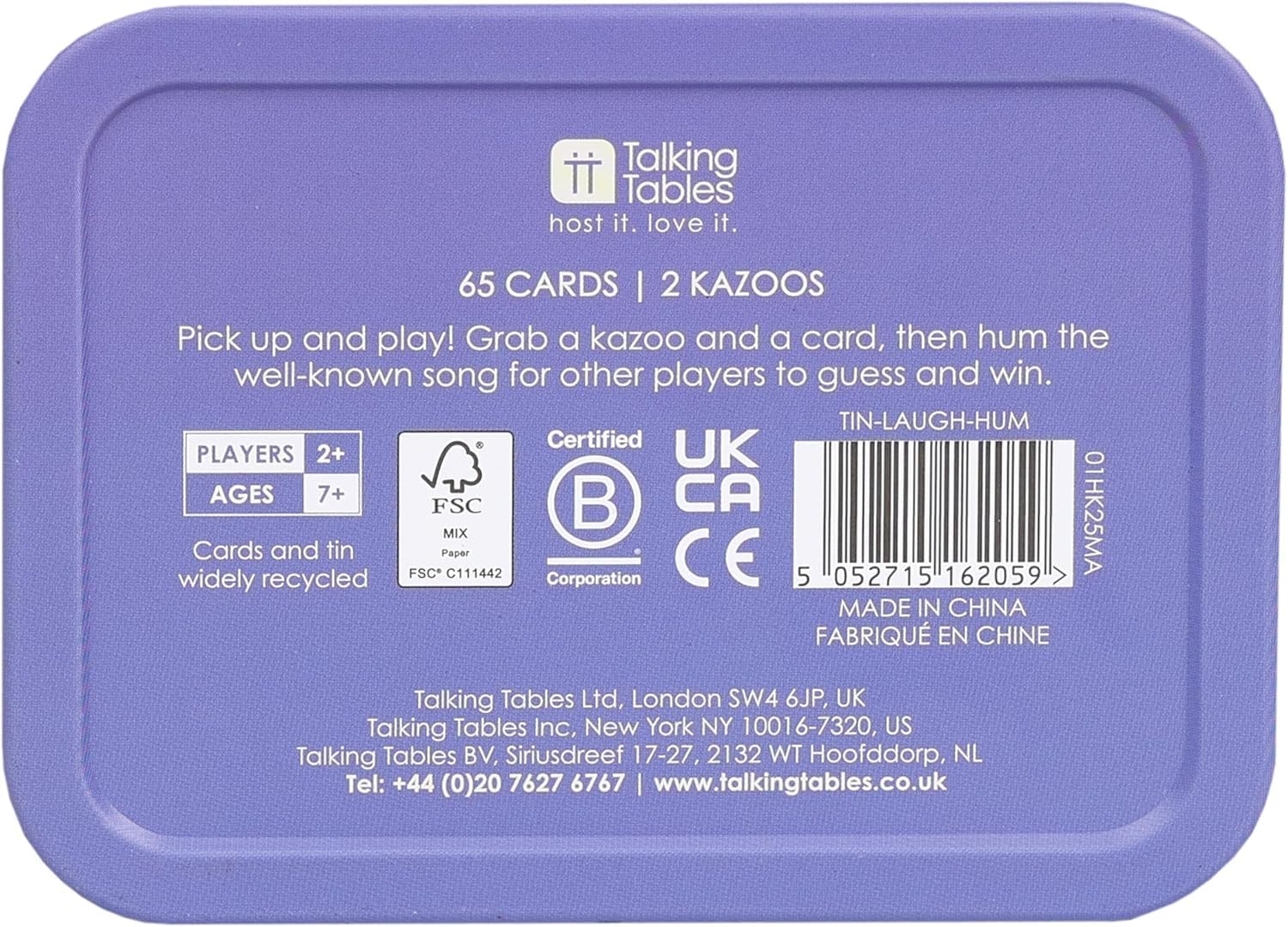 Talking Tables Hum That Tune Game - 50 Fun Cards, 2 Kazoos | Ages 7+ | 2+ Players 4