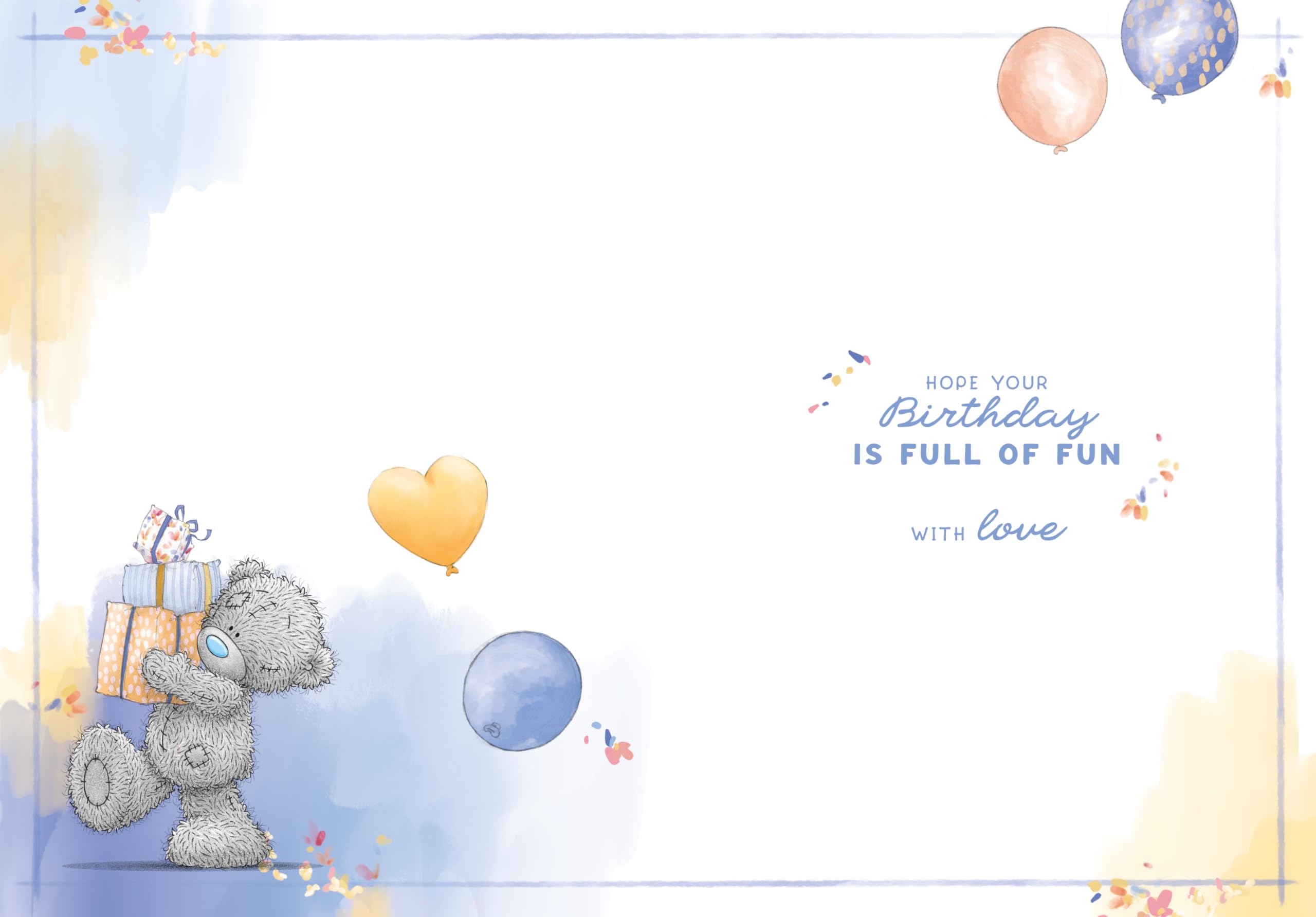 Me To You Bear Tatty Teddy Birthday Card for Nephew | 5 x 7 Inches | Gold Foil Accents