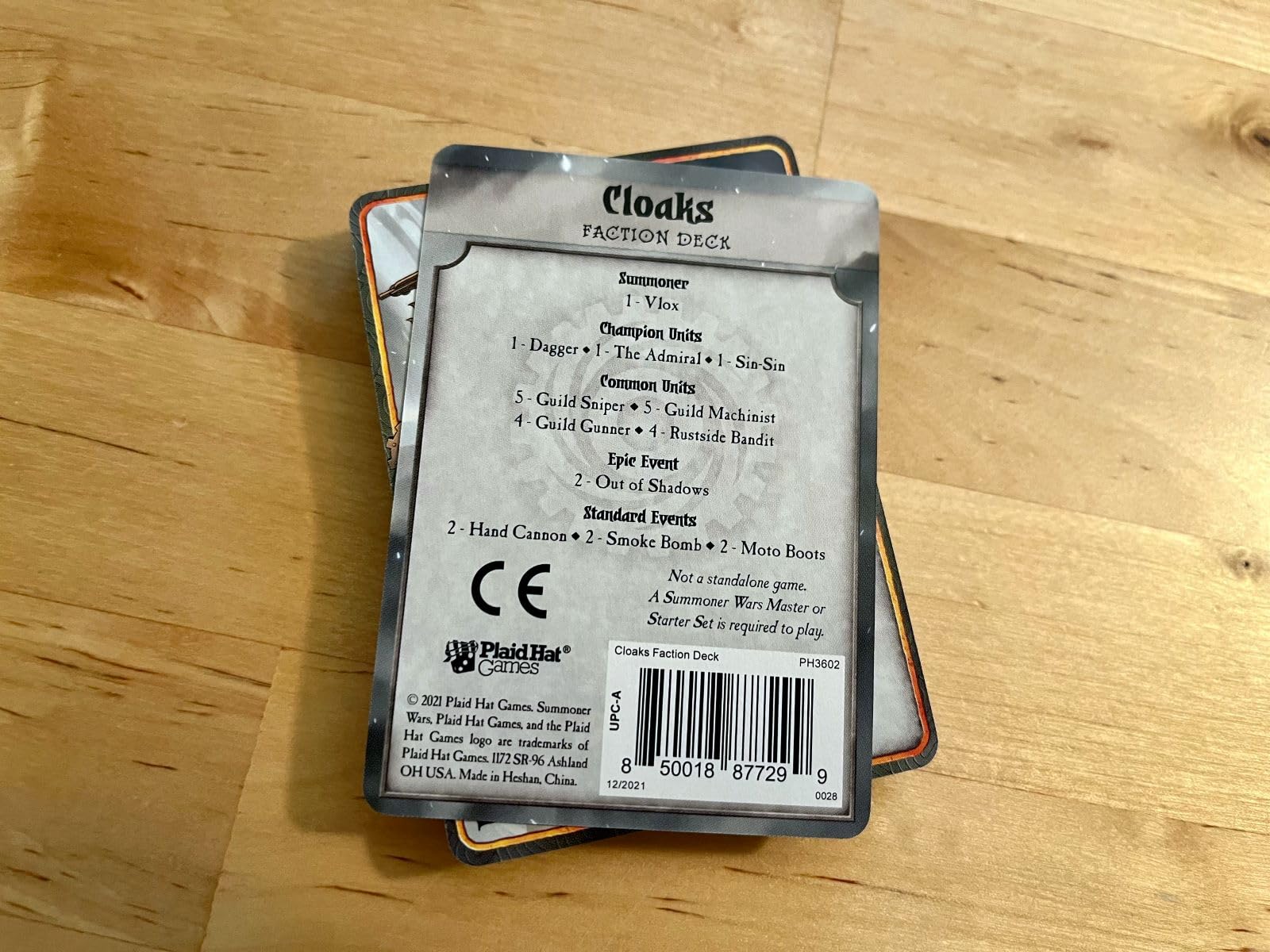 Plaid Hat Games Summoner Wars Second Edition Cloaks Faction Deck 6