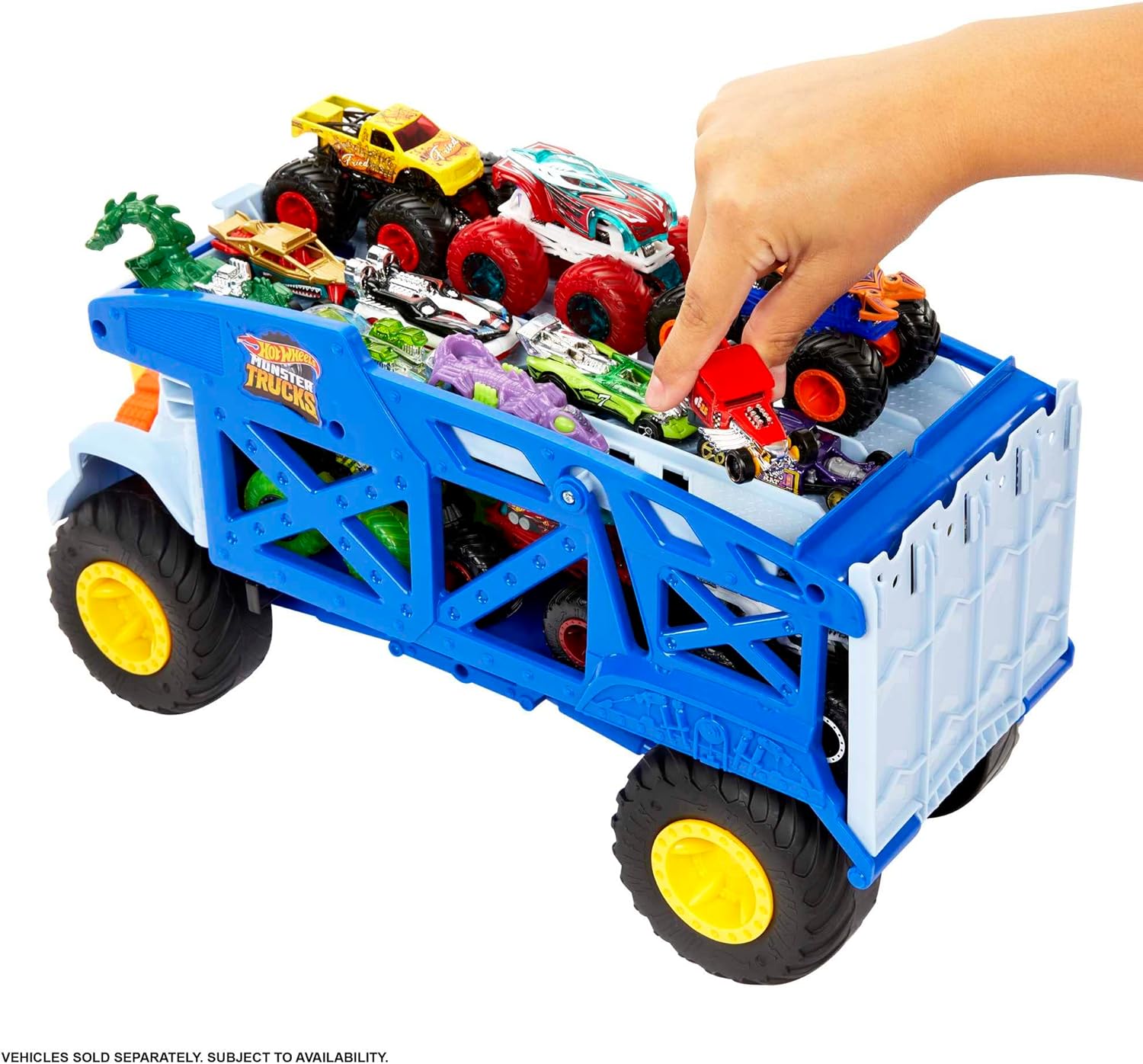 Hot Wheels Monster Trucks Monster Mover Rhino - Toy Car Hauler for Kids 3+ 6