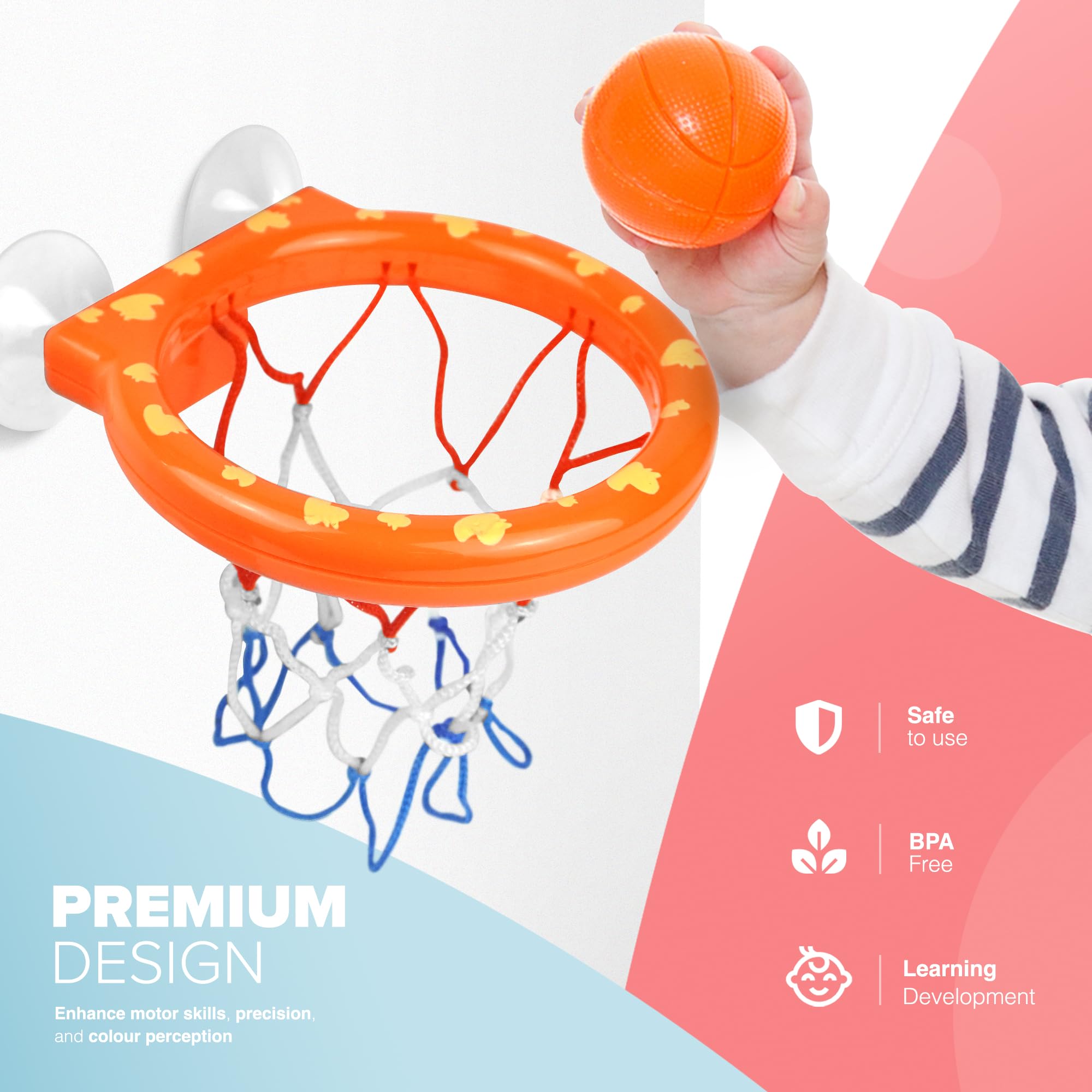 KIDOOLA Bath Basketball Hoop - Suction Cup Kids Bath Toy for Ages 3-8 6