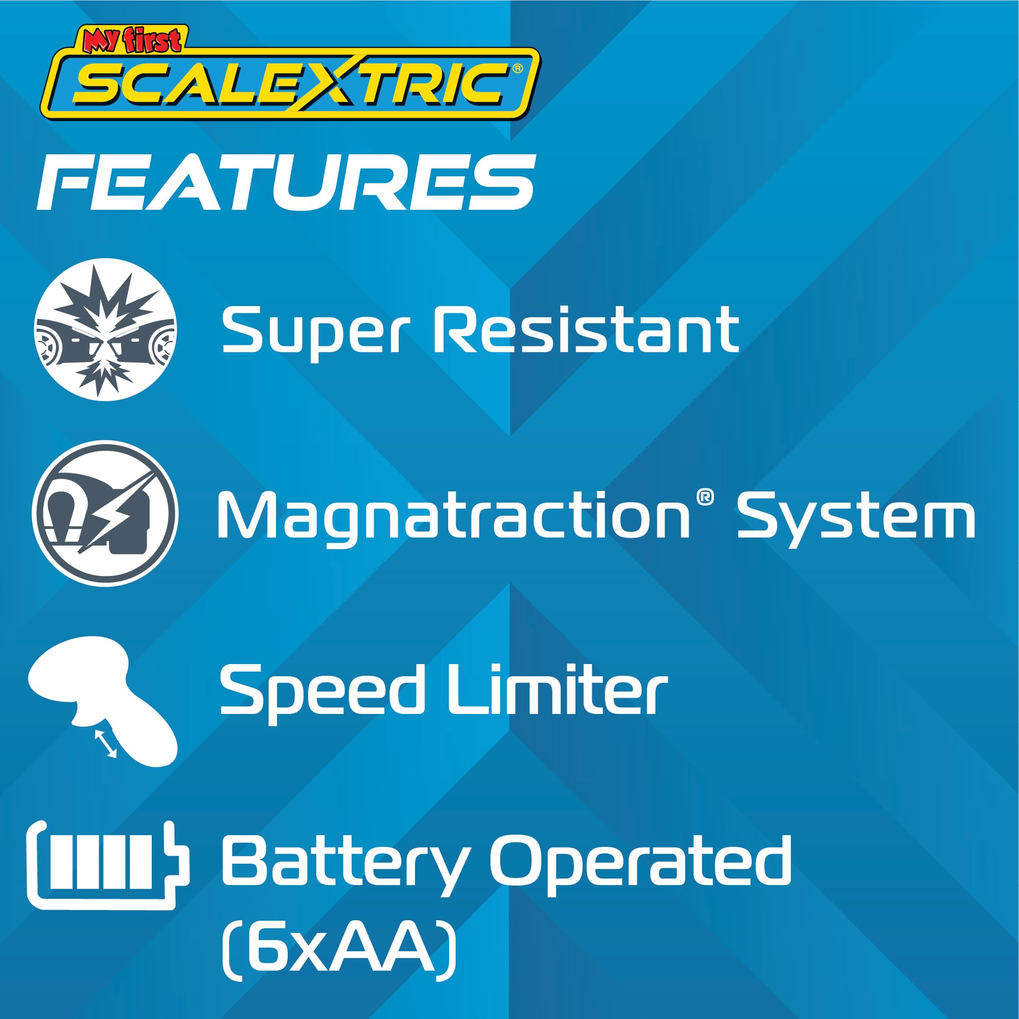 Scalextric My First Scalextric Racing Track Set G1187M Batwheels Prank vs Bam Micro Race Car Set 4