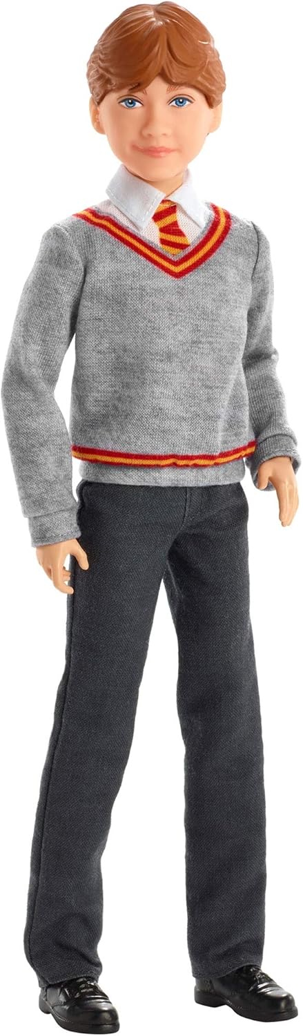 Ron Weasley Action Figure - Hogwarts Uniform with Gryffindor Robe & Wand - 6 Years and Up