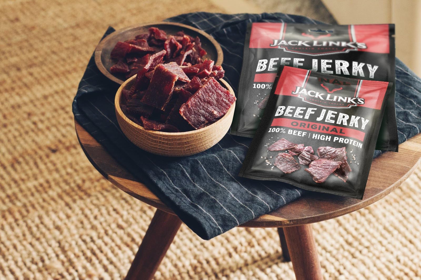 Jack Link's Beef Jerky Original Flavor High Protein Meat Snack Multipack 12 x 25g 3