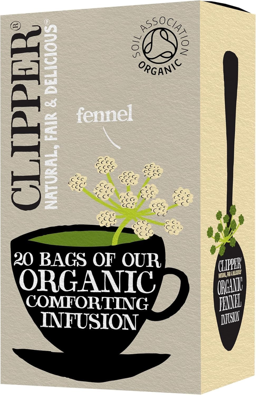 Clipper Natural, Fair & Delicious Organic Fennel Tea Bags - 20 Count, Caffeine Free