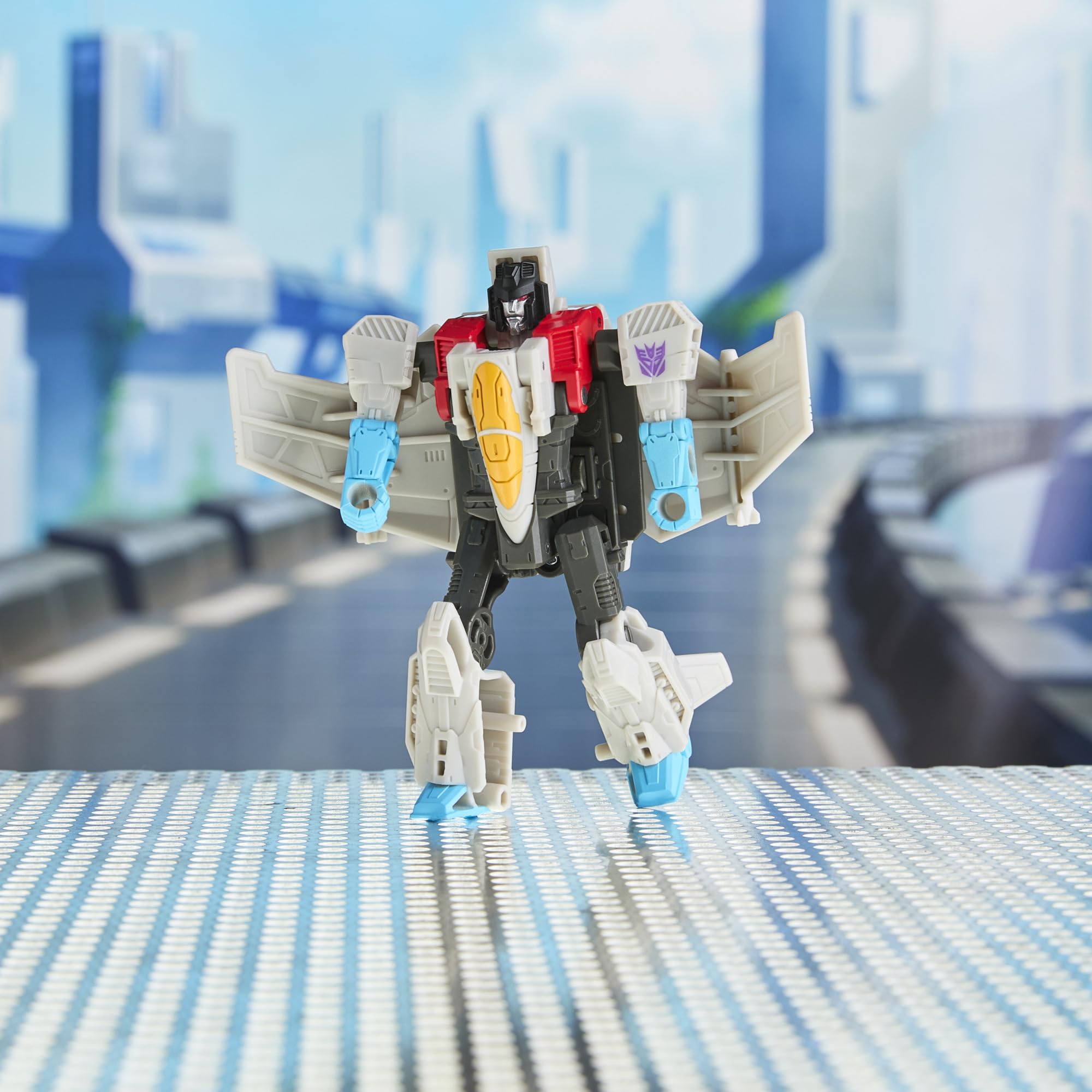 Transformers CYBERWORLD Cyber Changers Starscream Action Figure | 10 cm Robot | 4-Step Conversion 9