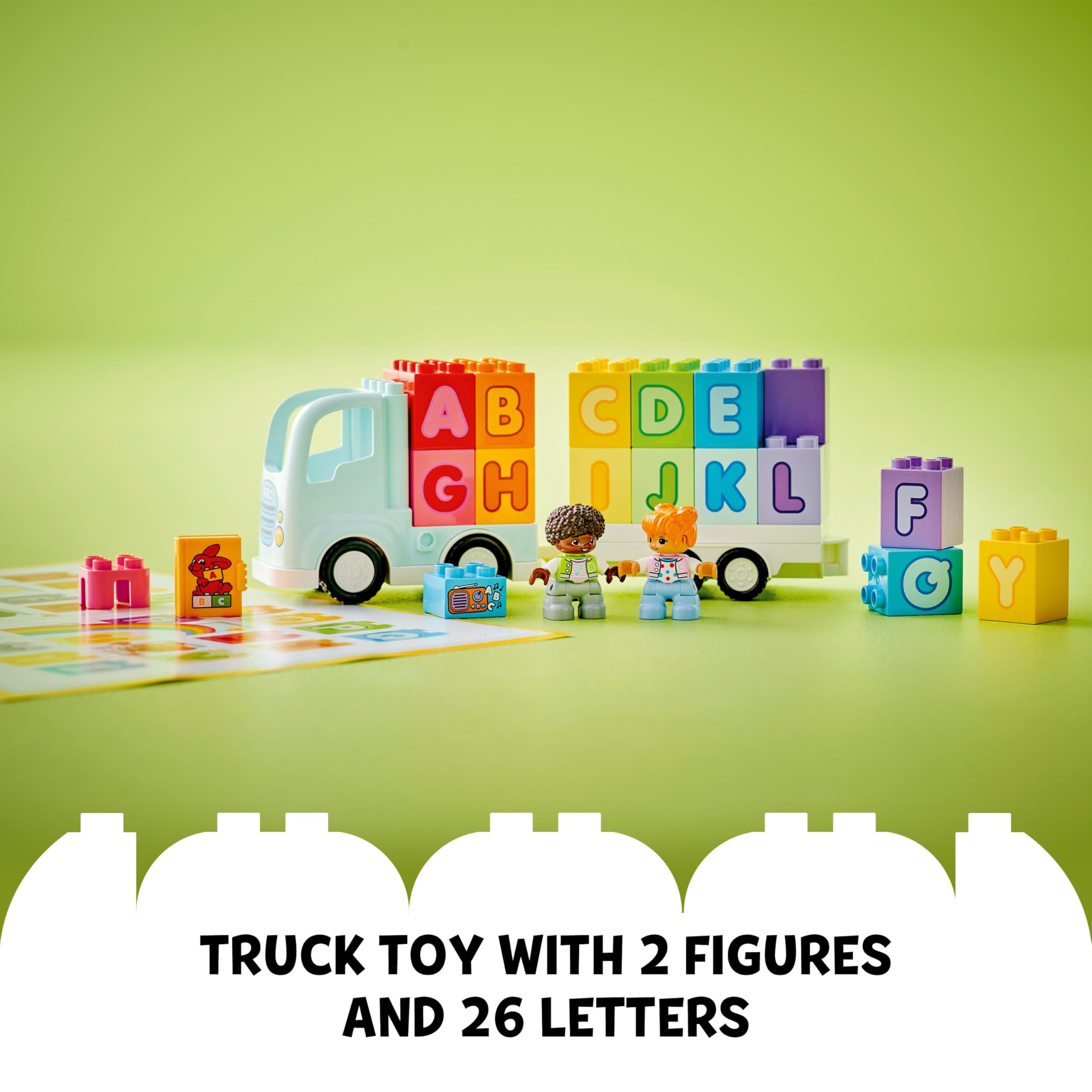 LEGO DUPLO Town Alphabet Truck Toy for Toddlers, Boys & Girls Aged 2 Plus, ABC Learning Set 10421 4