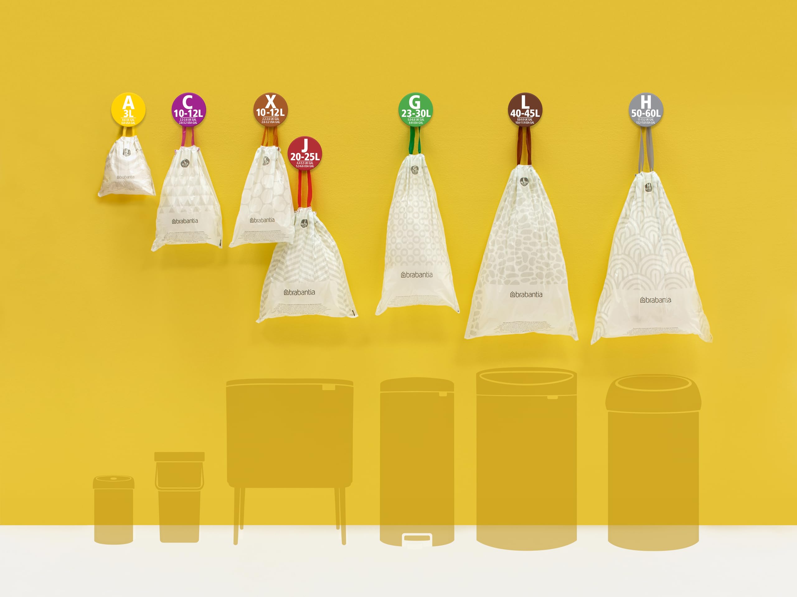 Brabantia PerfectFit Bin Liners Size Y/20 Litre - Thick Tear-Resistant Trash Bags with Tie-Tape 9