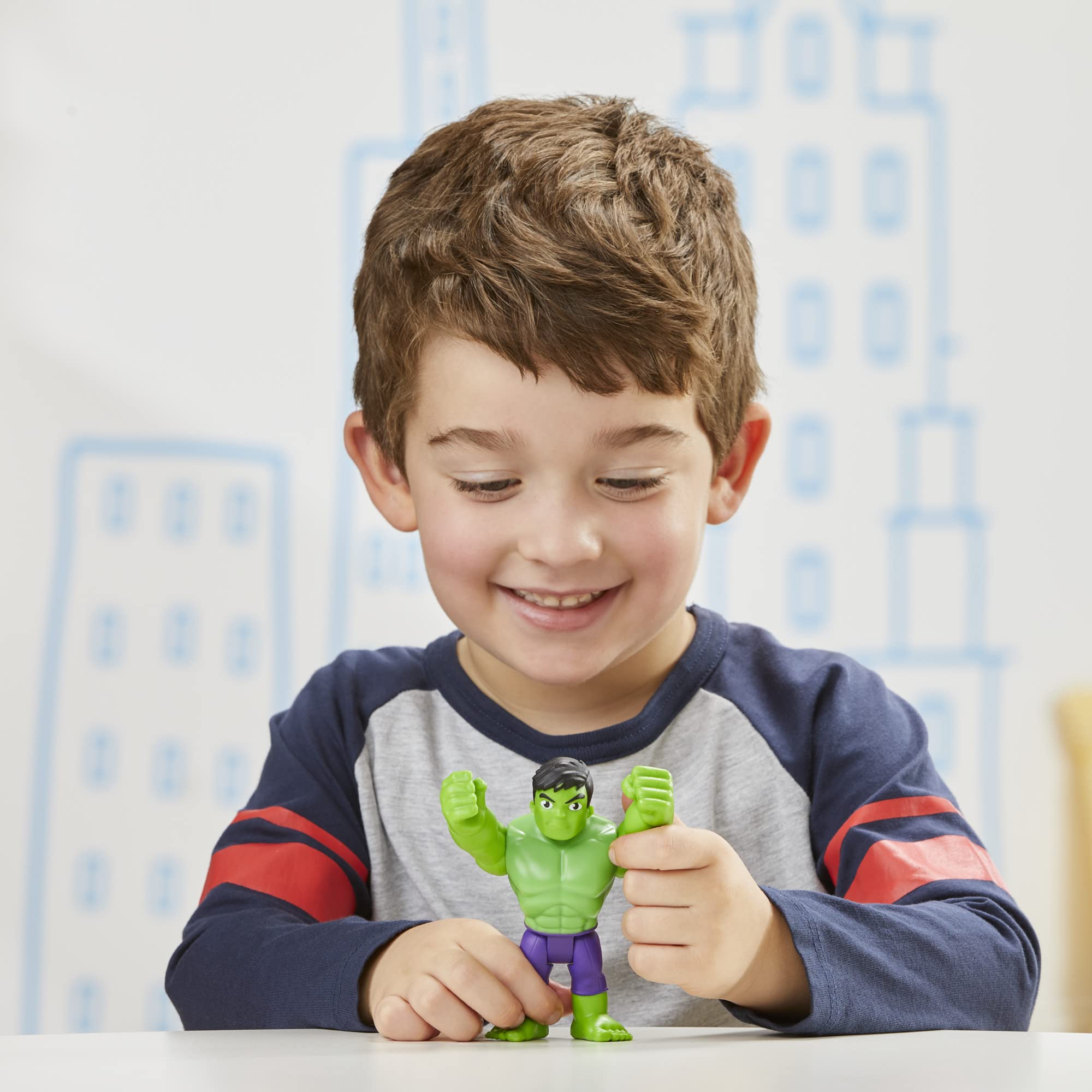 Hasbro Marvel Spidey and His Amazing Friends Hulk Action Figure - 10 cm Poseable Superhero Toy for Kids