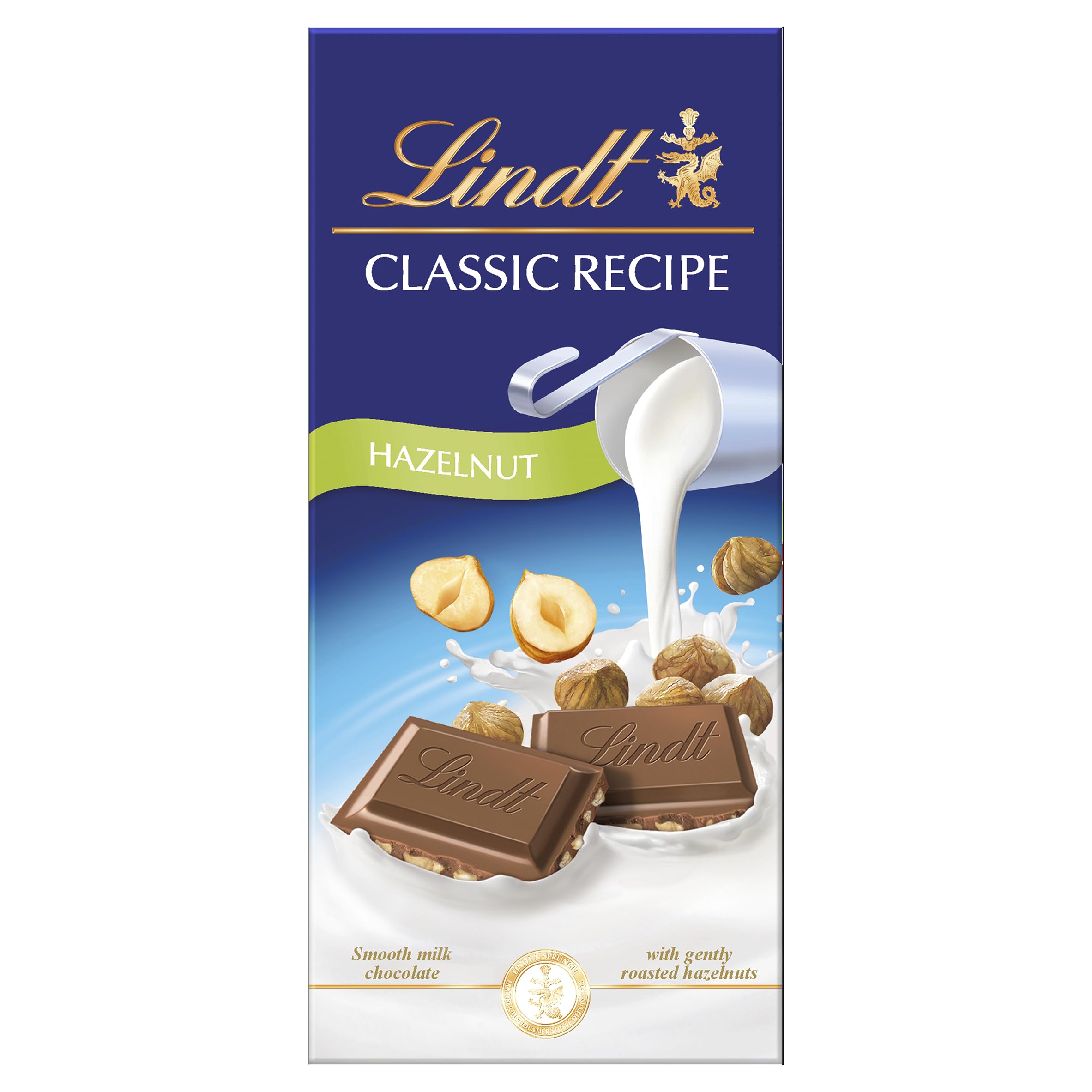 Lindt Classic Recipe Milk Hazelnut Chocolate Bar 100g
