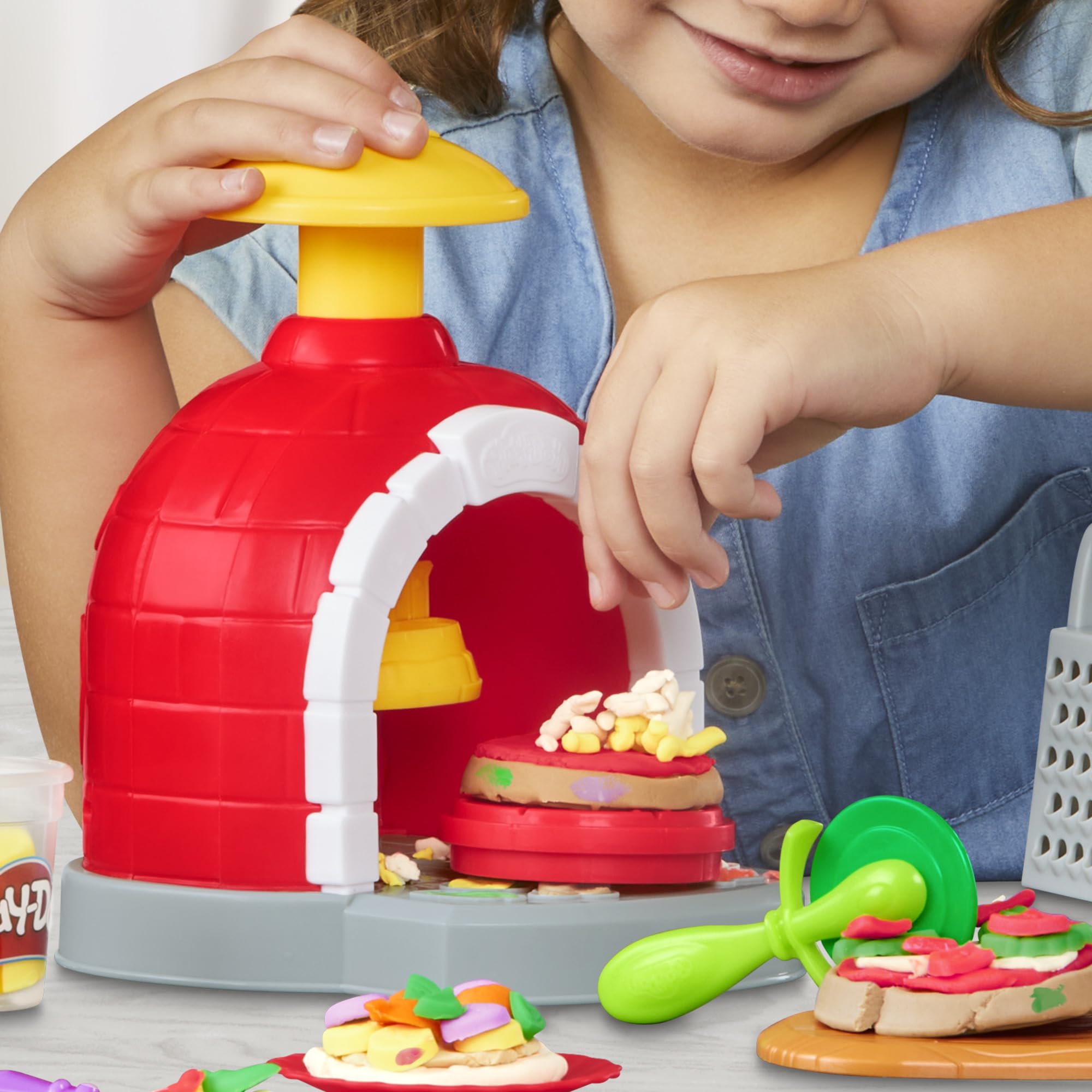 Play-Doh Kitchen Creations Pizza Oven Playset - 6 Colors & 8 Tools for Kids 3+ 21