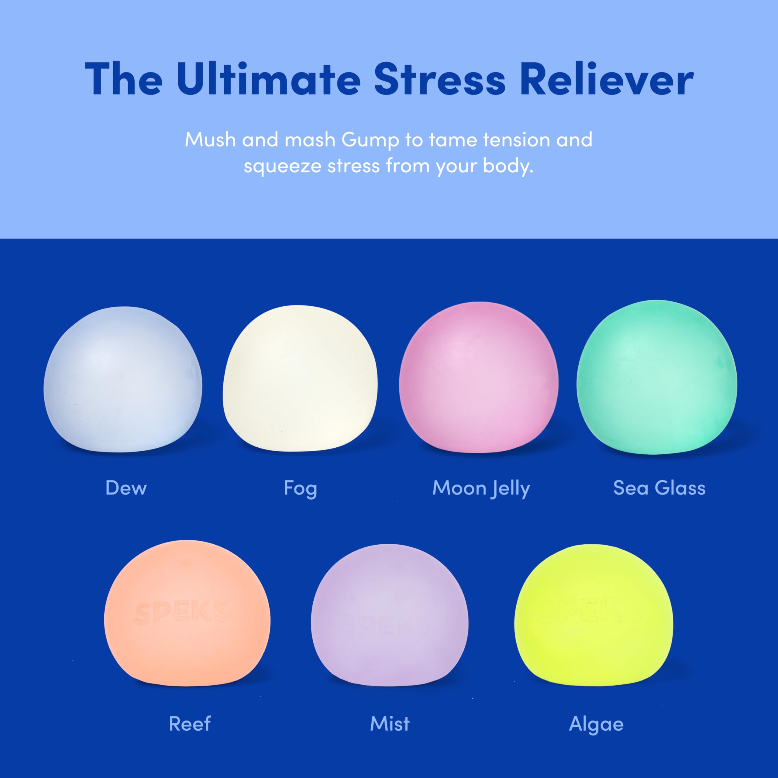 Speks Gump Stress Balls - Silky Soft Memory Gel Squishy Fidget Toy for Adults and Teens 14+ 5