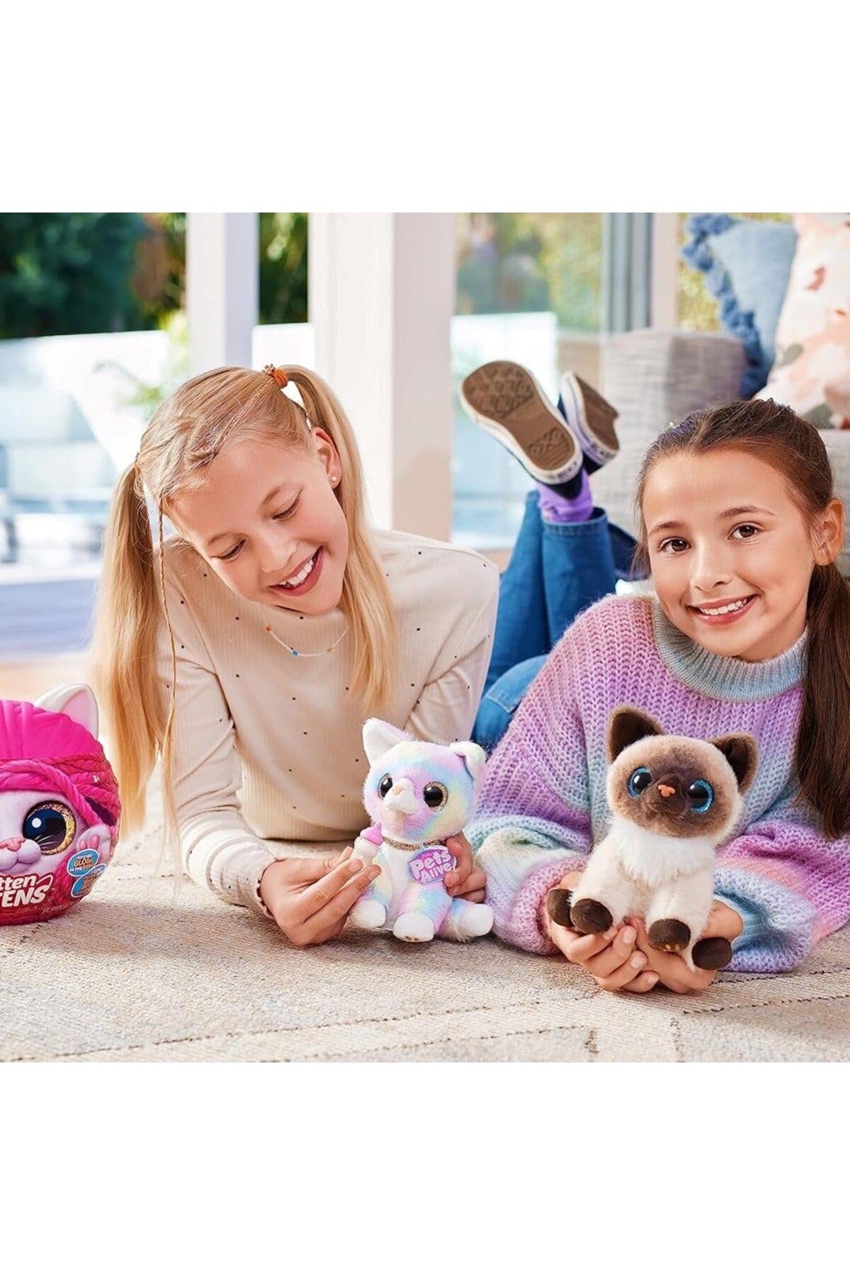 Pets Alive Smitten Kitten - Interactive Electronic Plush Toy with 10 Real Sounds, Ages 3+ (Ginger) 3