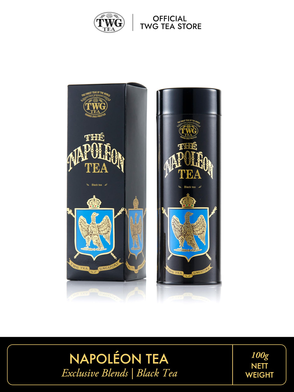 TWG Napoléon Tea - Loose Leaf Black Tea with Caramel Pieces, 100 g