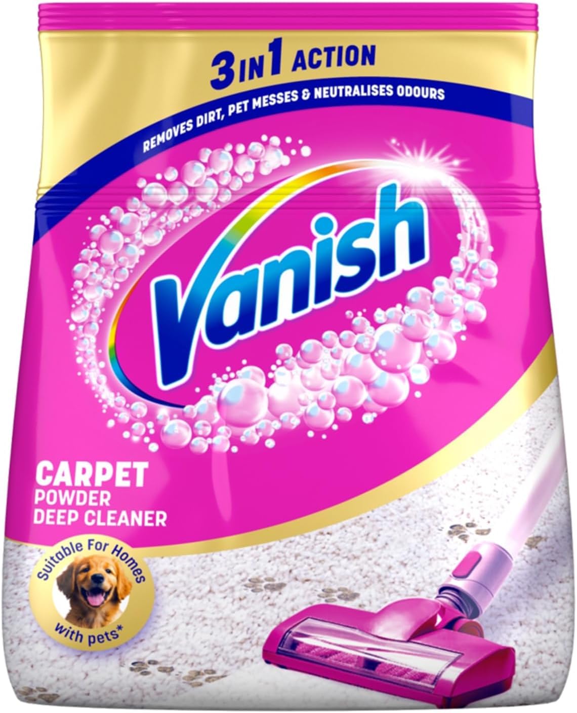 Vanish Gold Oxi Action Upholstery & Carpet Cleaner Powder for Dirt & Pet Messes | 650g 1