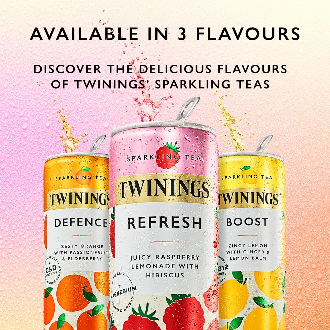 Twinings Defence - Orange and Passionfruit Flavoured Sparkling Tea - Refreshing, No Added Sugar, Vegan, Low Calorie 3
