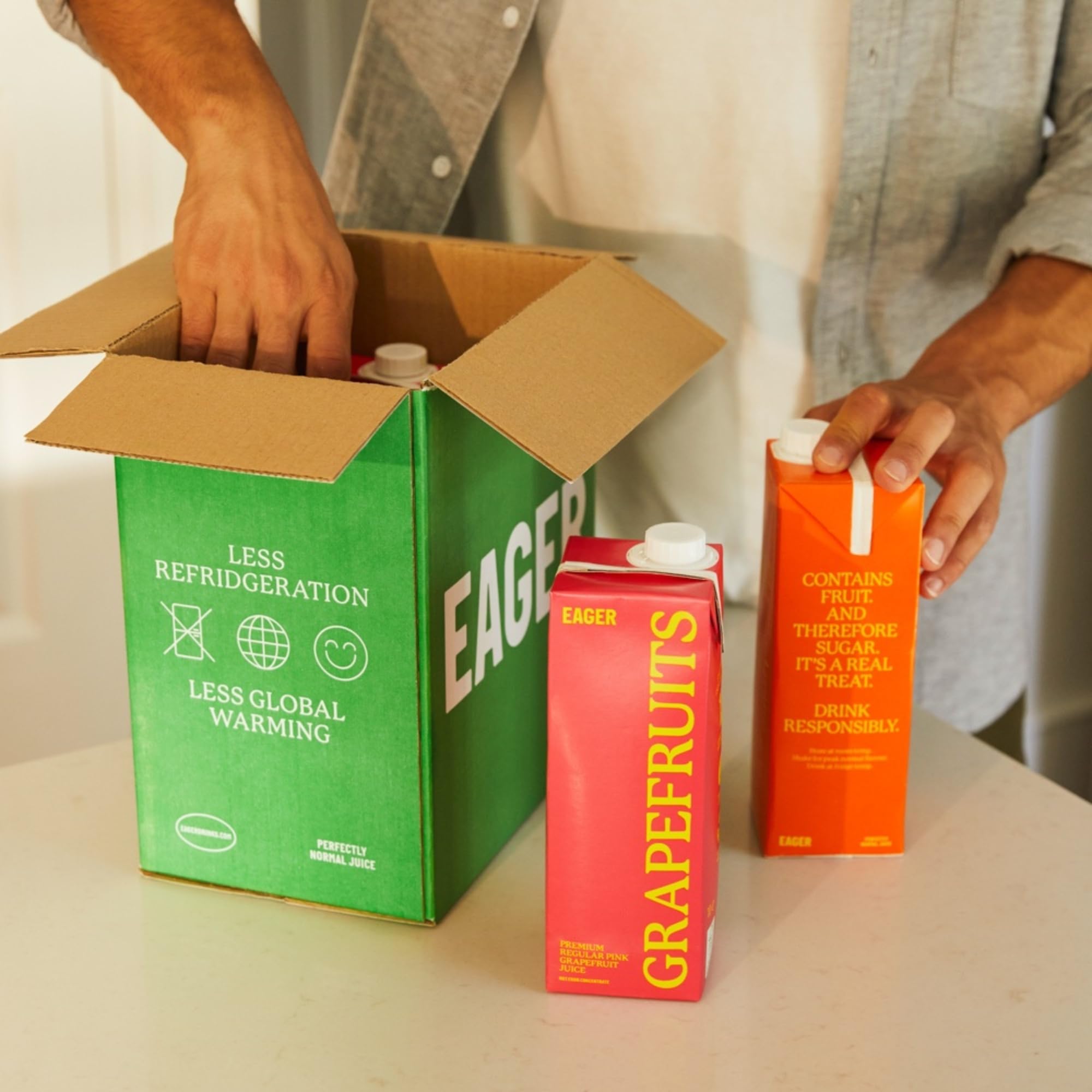 Eager - Pink Grapefruit Juice 100% Squeezed, Refreshing Fruit Drink, Not from Concentrate 4