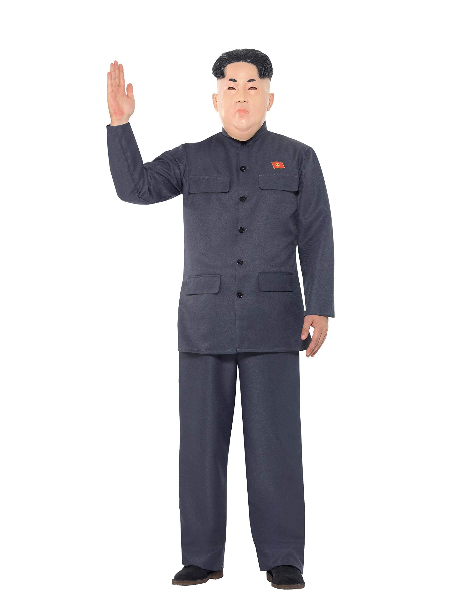 Smiffys Dictator Costume - Adult Mens Fancy Dress with Grey Jacket & Trousers 12