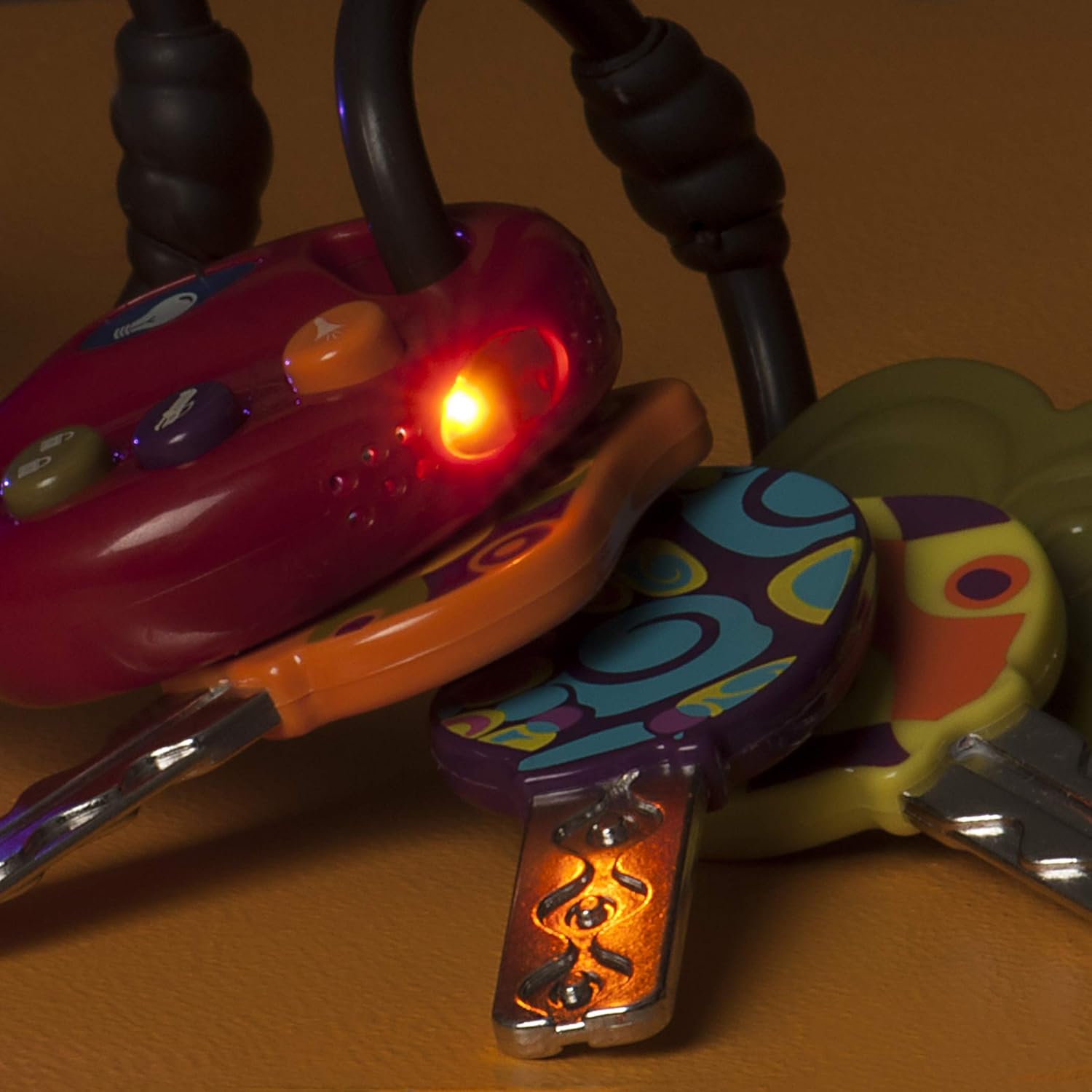 B. toys LucKeys BX1941Z - Electronic Toy Keys with Flashlight & Car Sounds for Toddlers 10 Months+ 3