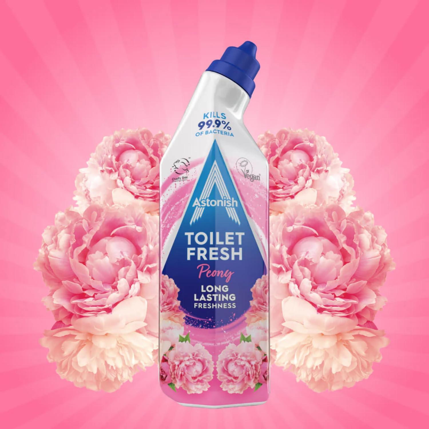 Astonish Peony Toilet Fresh Gel - Kills 99.9% Bacteria | Prevents Limescale | 750 ml 2