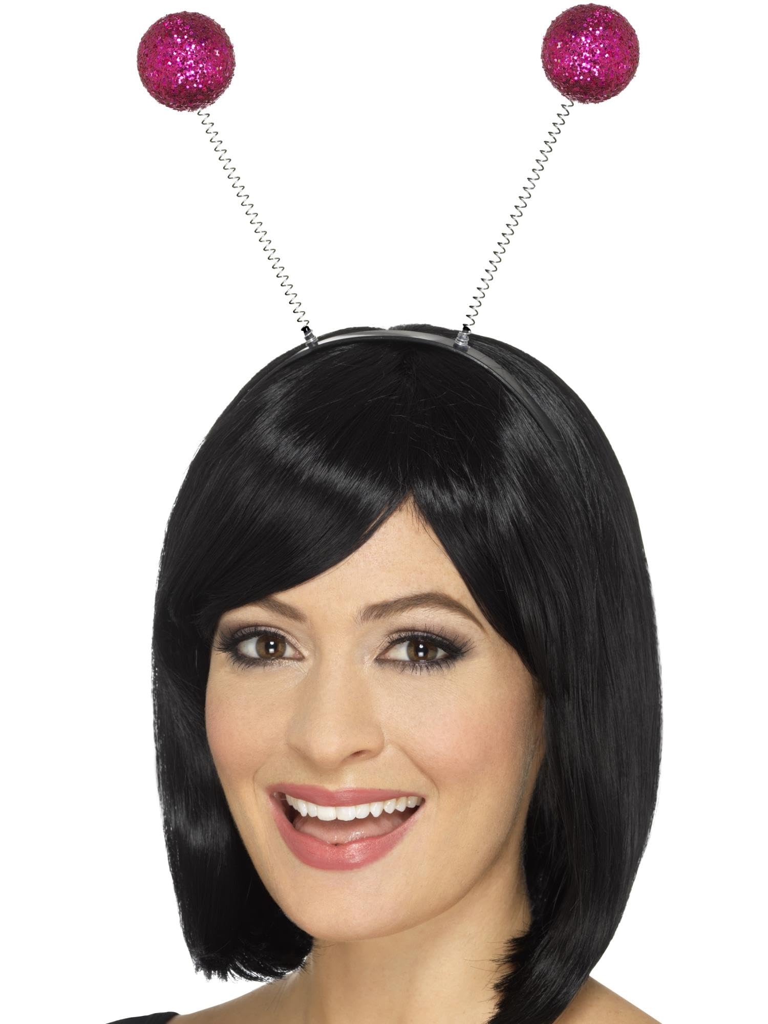 Smiffys Glitter Ball Boppers, Pink, Party & Carnival Fancy Dress, Adult Dress Up Accessories