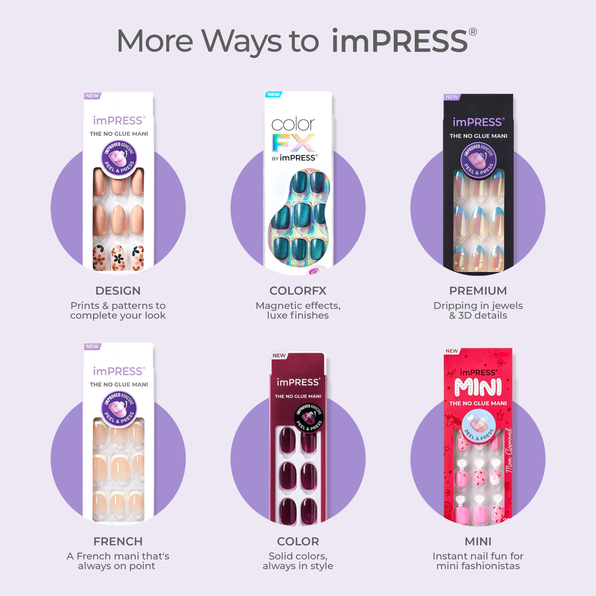 imPRESS Nails - CHILLS White Almond Medium Squoval Glossy Press-On Nails | 30 Count 6