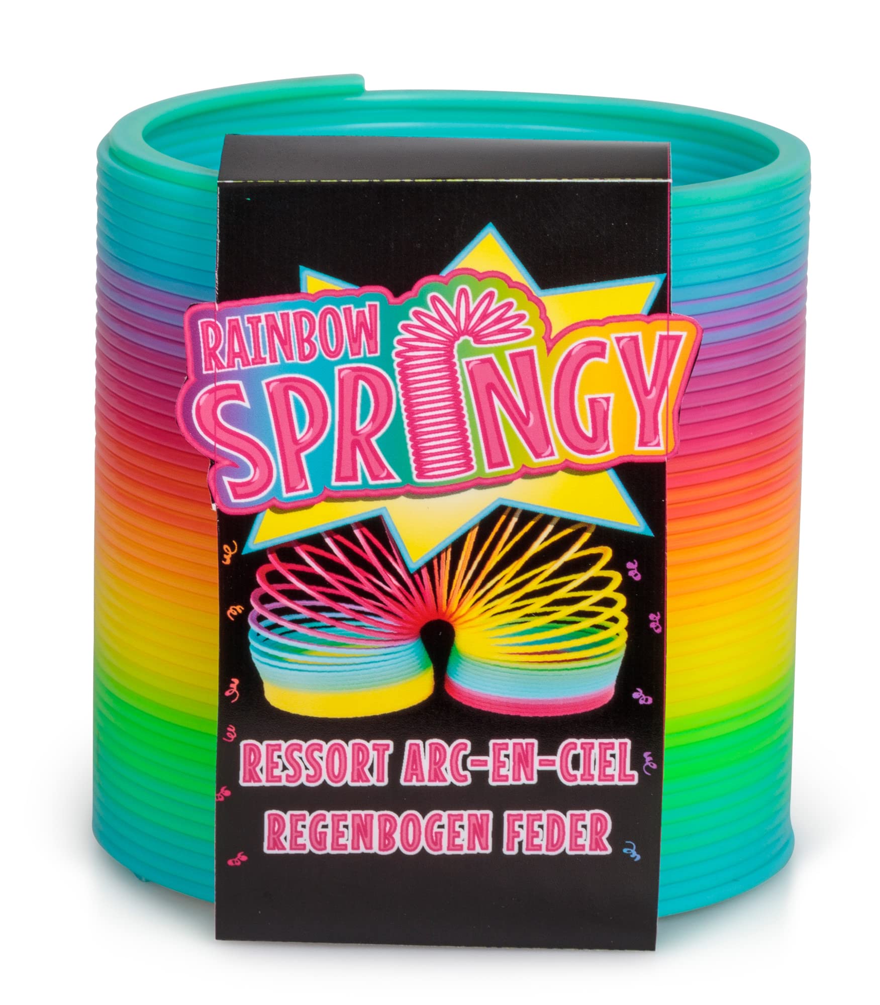 Tobar 10478 Rainbow Springy Wind-Up Toy - Large Plastic Coil for Ages 3+ | Walks Down Stairs