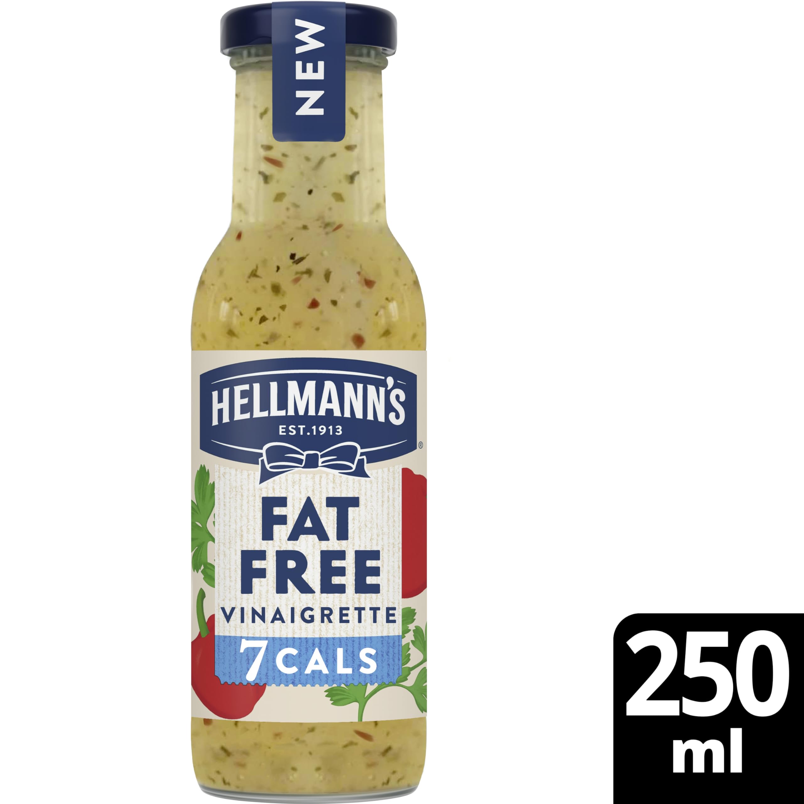 Hellmann's Fat Free Vinaigrette Vegan Salad Dressing - 200g Glass Bottle