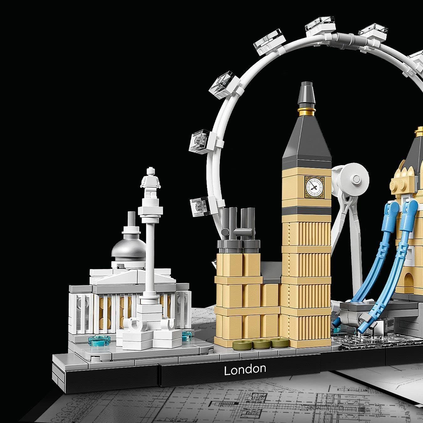 LEGO Architecture Skyline London 21034 - Big Ben, Tower Bridge, London Eye Building Set 5
