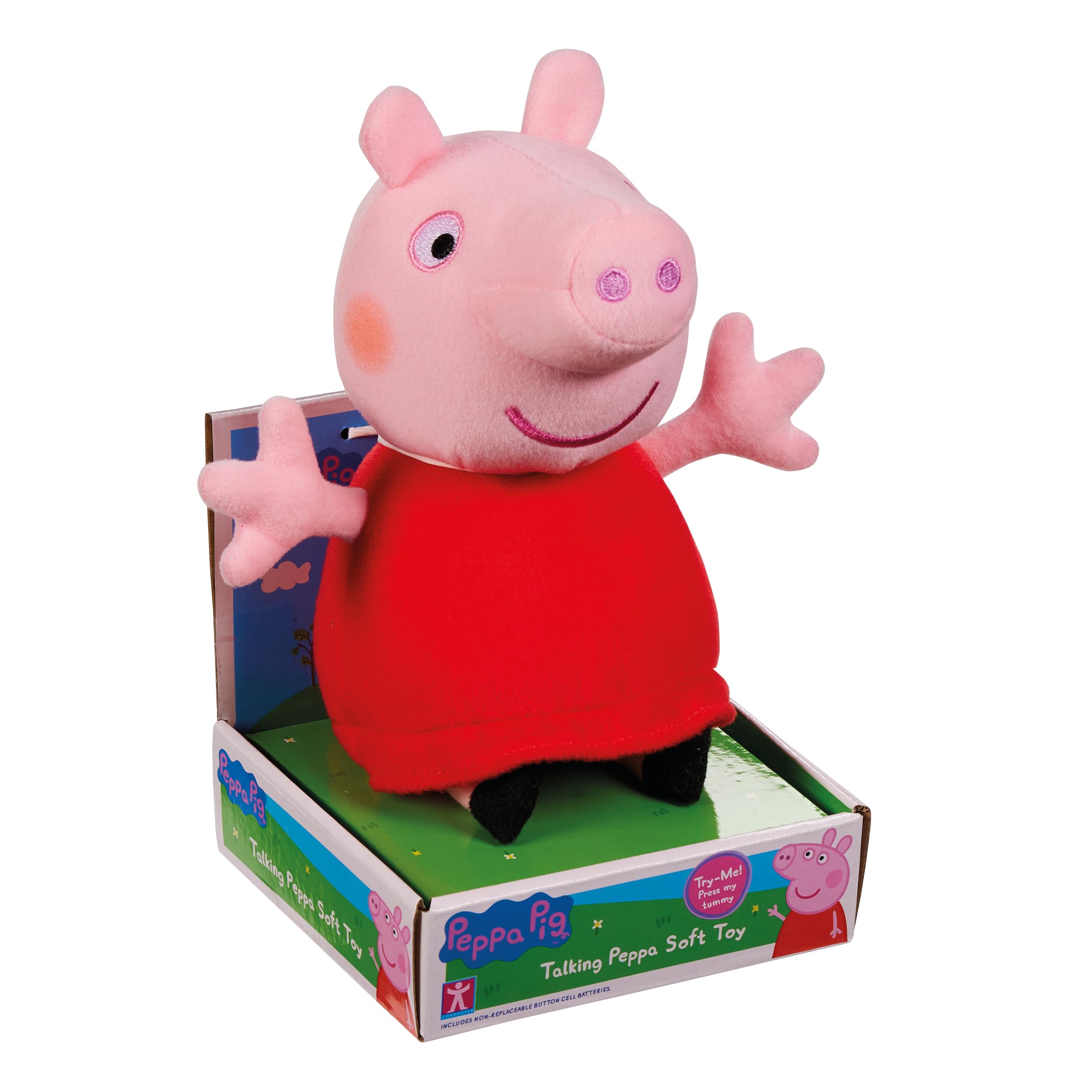 Peppa Pig Talking Red Dress Plush Toy - Interactive Soft Doll for Toddlers, 20cm 4