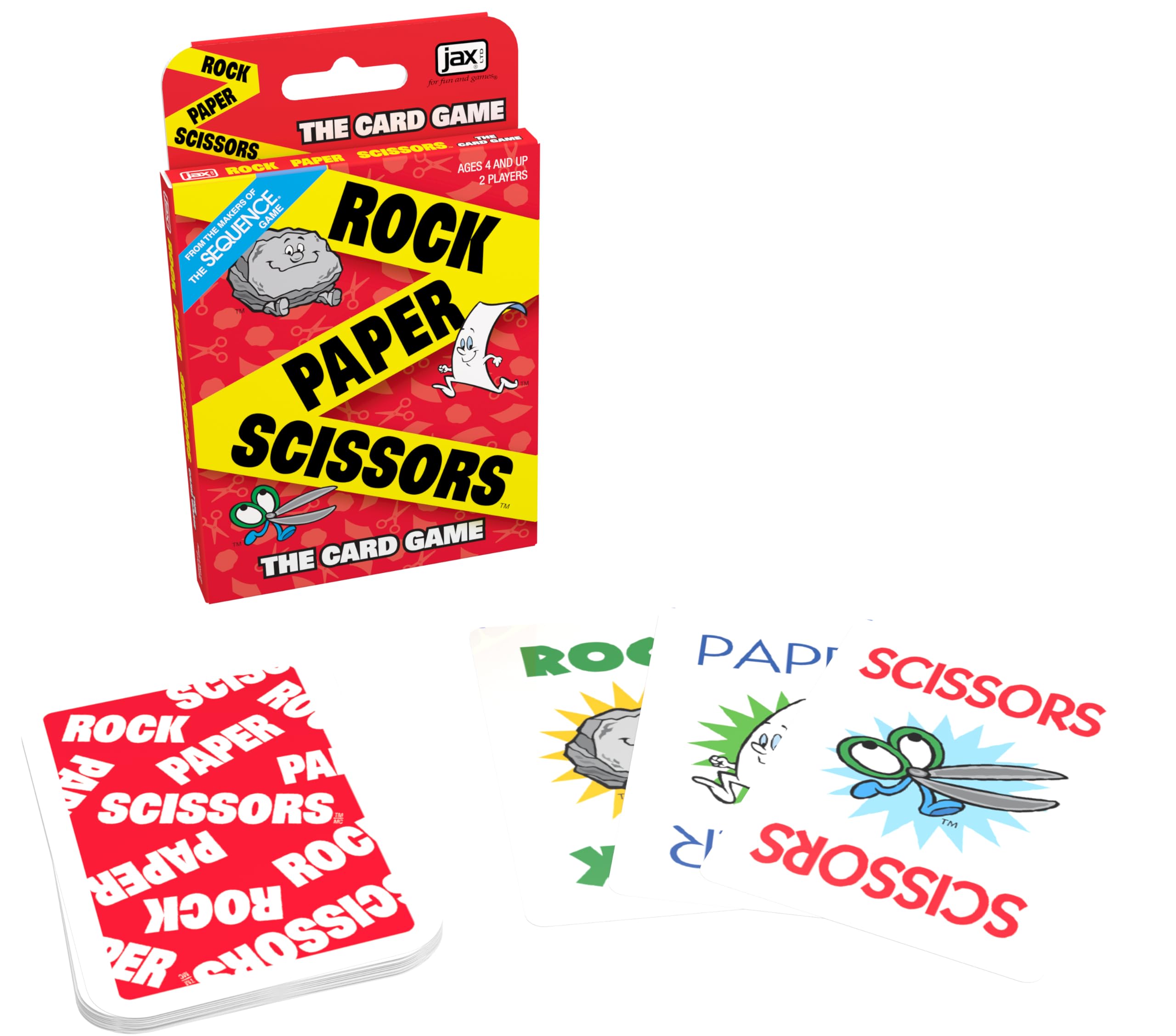 Jax Rock Paper Scissors The Card Game | 2 Players | Ages 4+ | Bilingual Version
