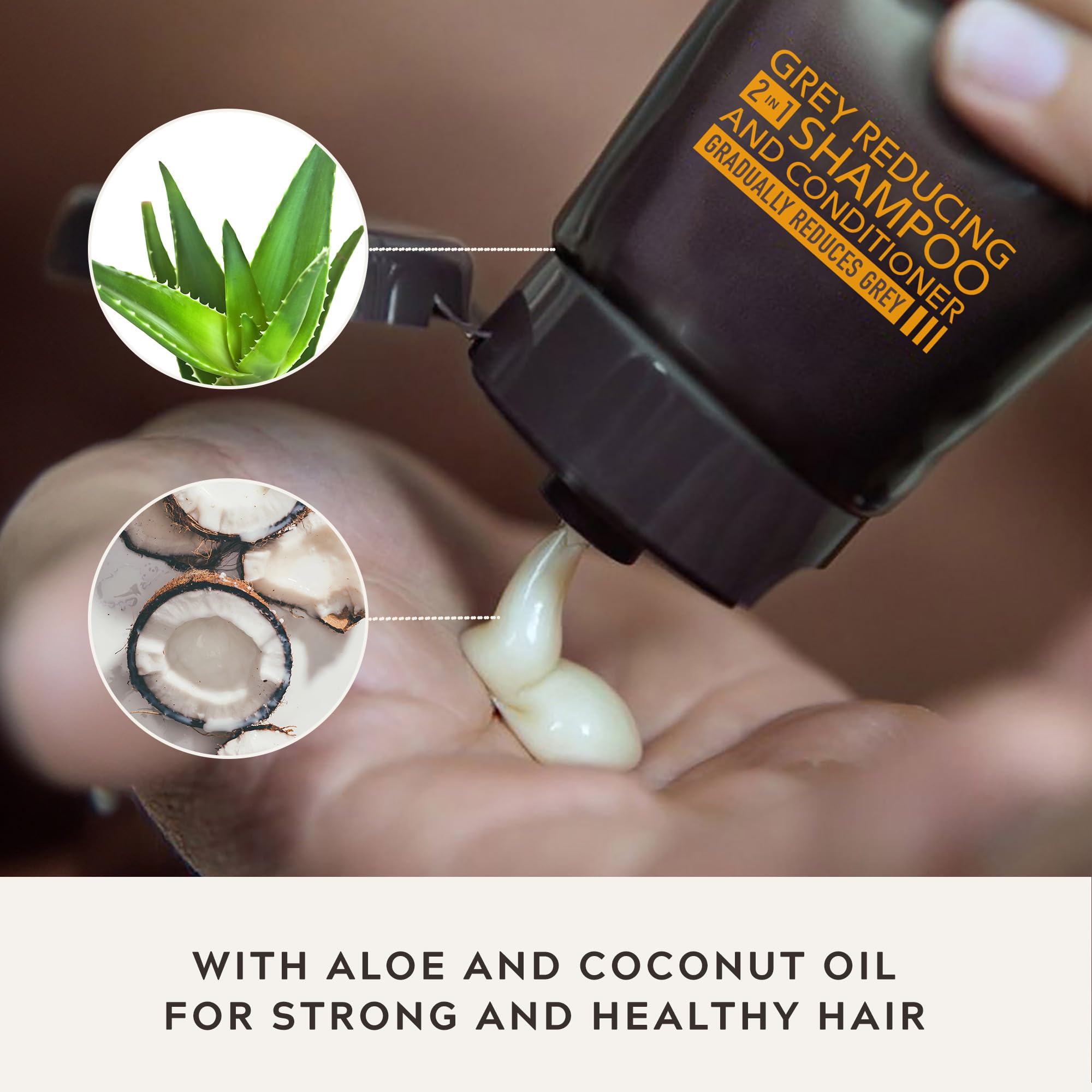 Just For Men Control GX 2-in-1 Shampoo and Conditioner for Grey Hair Reduction (160g) 3