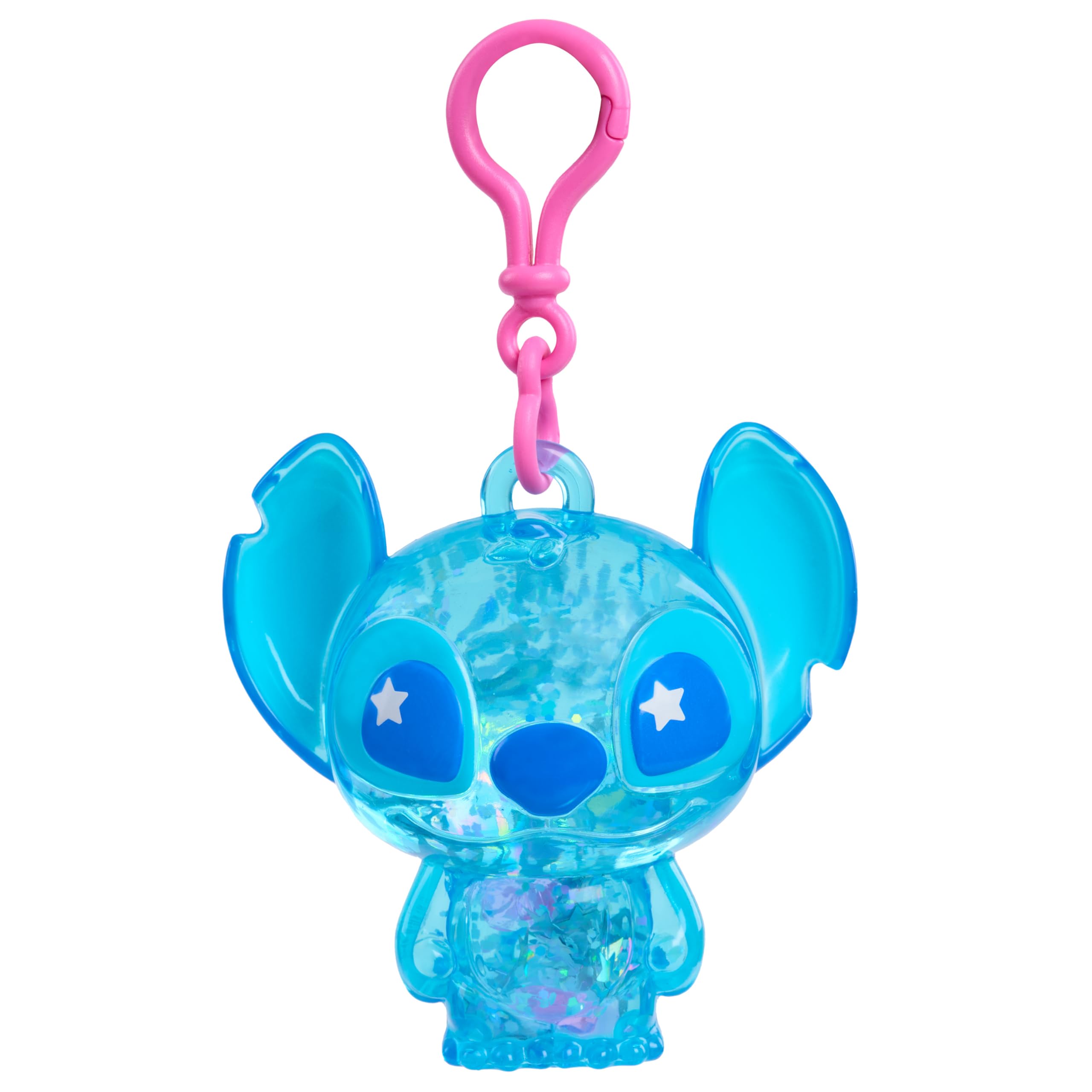 Just Play Disney Stitch Swirl-a-Stitch Clip-on Figure, 7.6 cm Liquid-Filled Glitter Toy with Colorful Beads 3