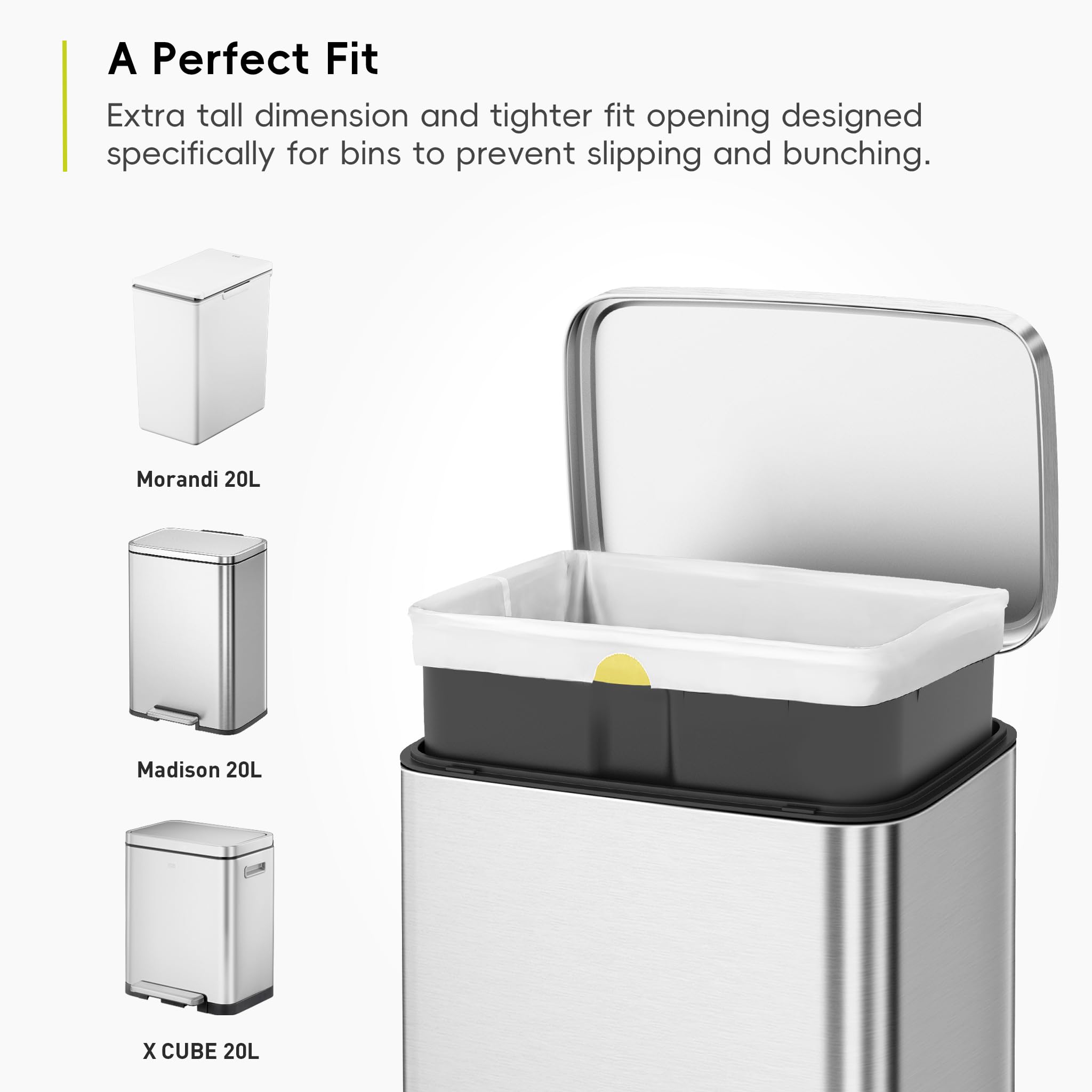 EKO Extra Strong Drawstring Bin Liners for 18-21L Kitchen Bins - 20 Bags 6