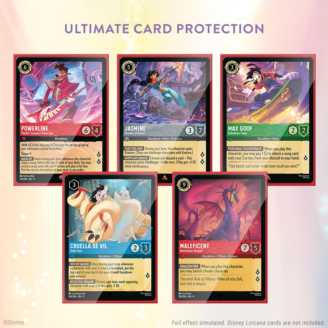 Ravensburger Disney Lorcana Trading Card Game - 65 Mulan Card Sleeves Set