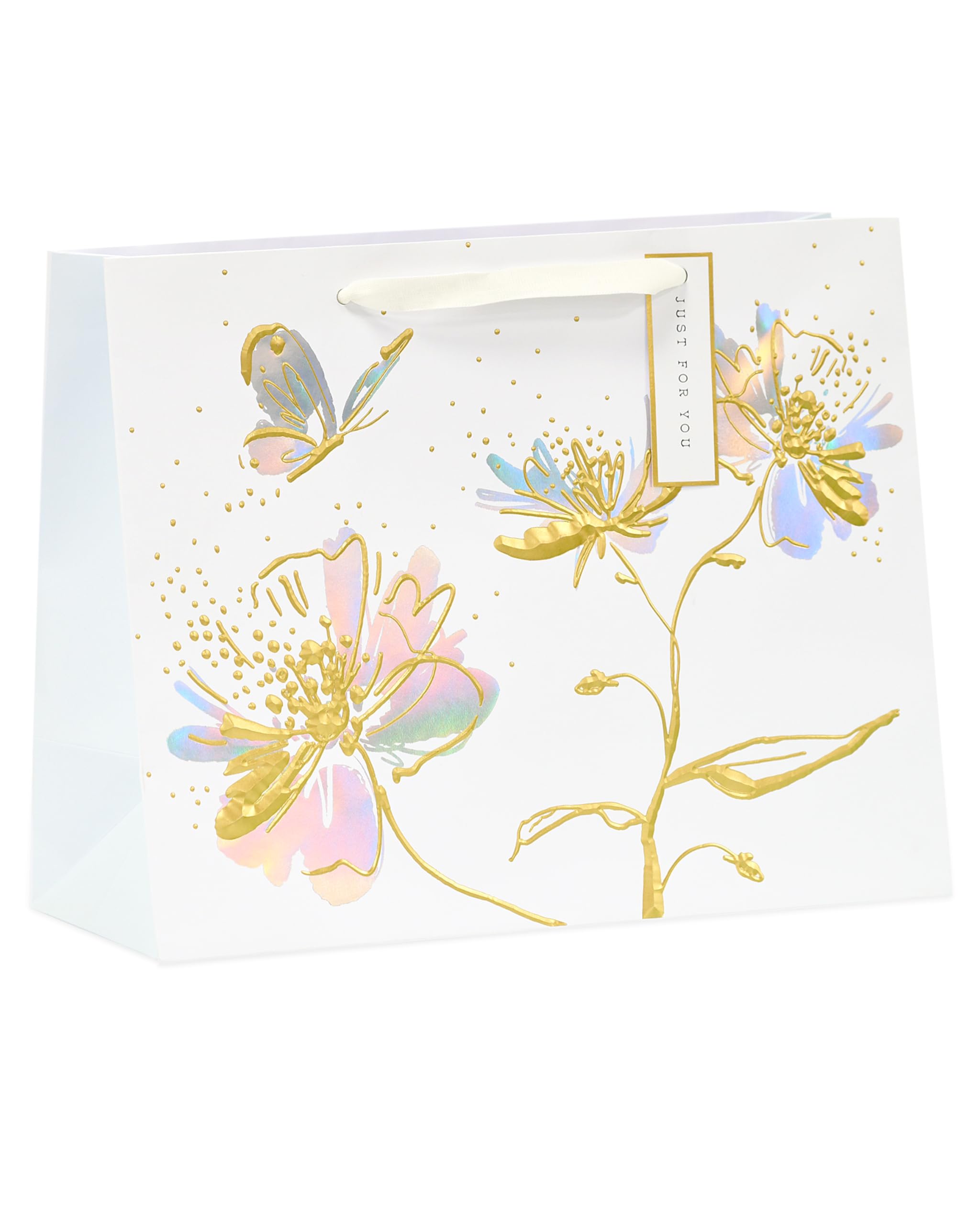 UK Greetings Large Gift Bag - Camden Collection | Butterflies & Flowers Design | FSC Certified Paper