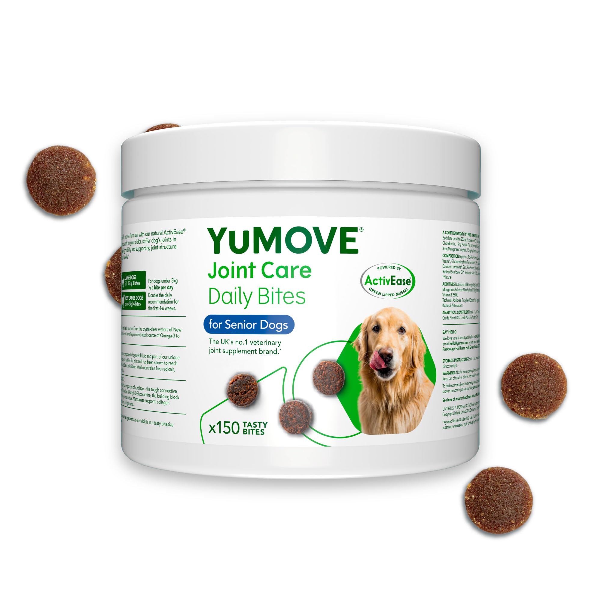 YuMOVE Senior Dog Joint Supplement - Daily Bites for Joint Care, 150 Chews 1