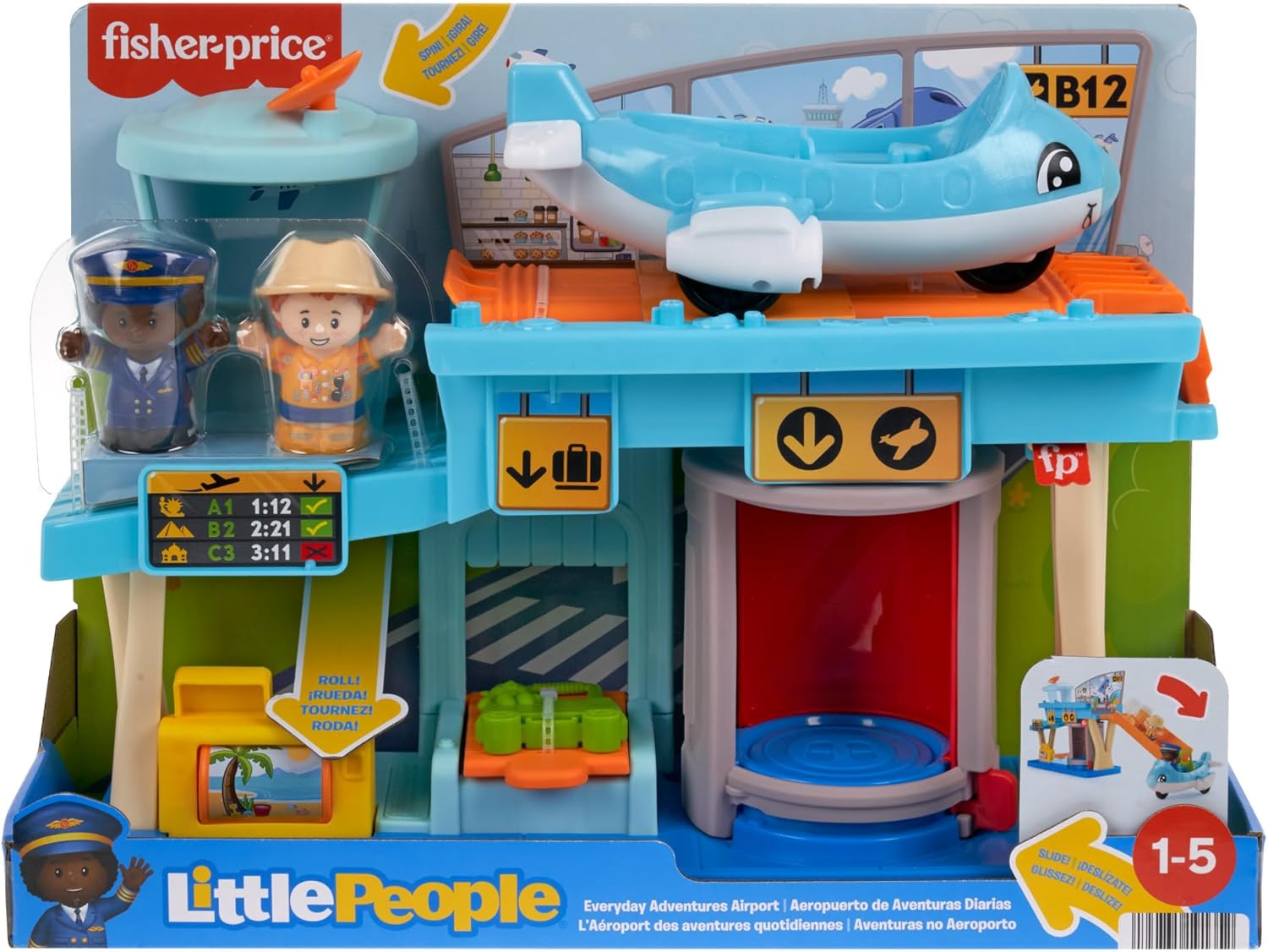 Fisher-Price Little People Airport Playset - Pretend Play for Toddlers 1-5 Years 3